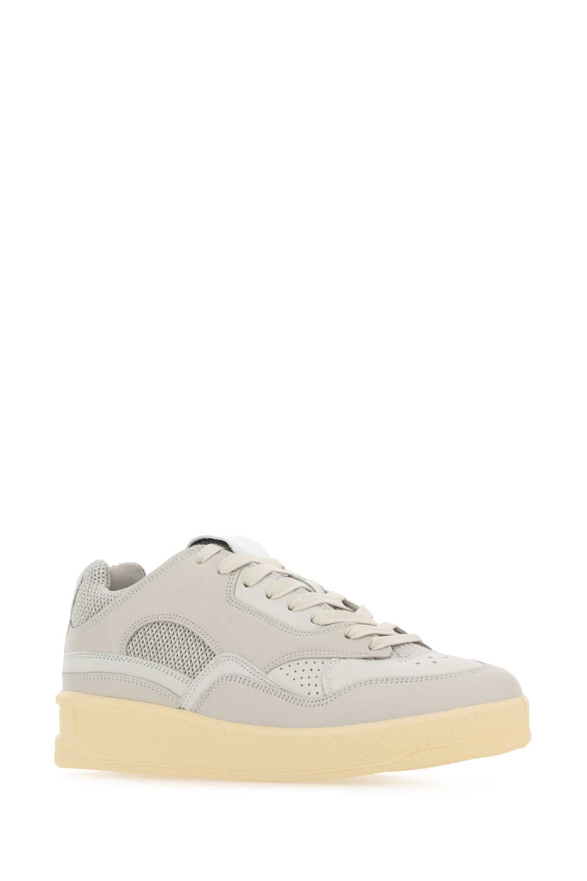 Jil Sander Women Grey Canvas And Rubber Basket Sneakers JIL SANDER