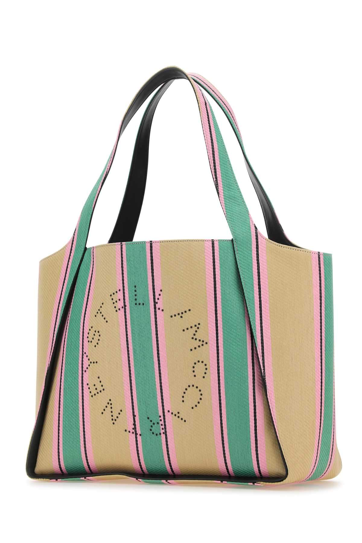 Stella Mccartney Women Embroidered Raffia Stella Logo Shopping Bag STELLA MCCARTNEY