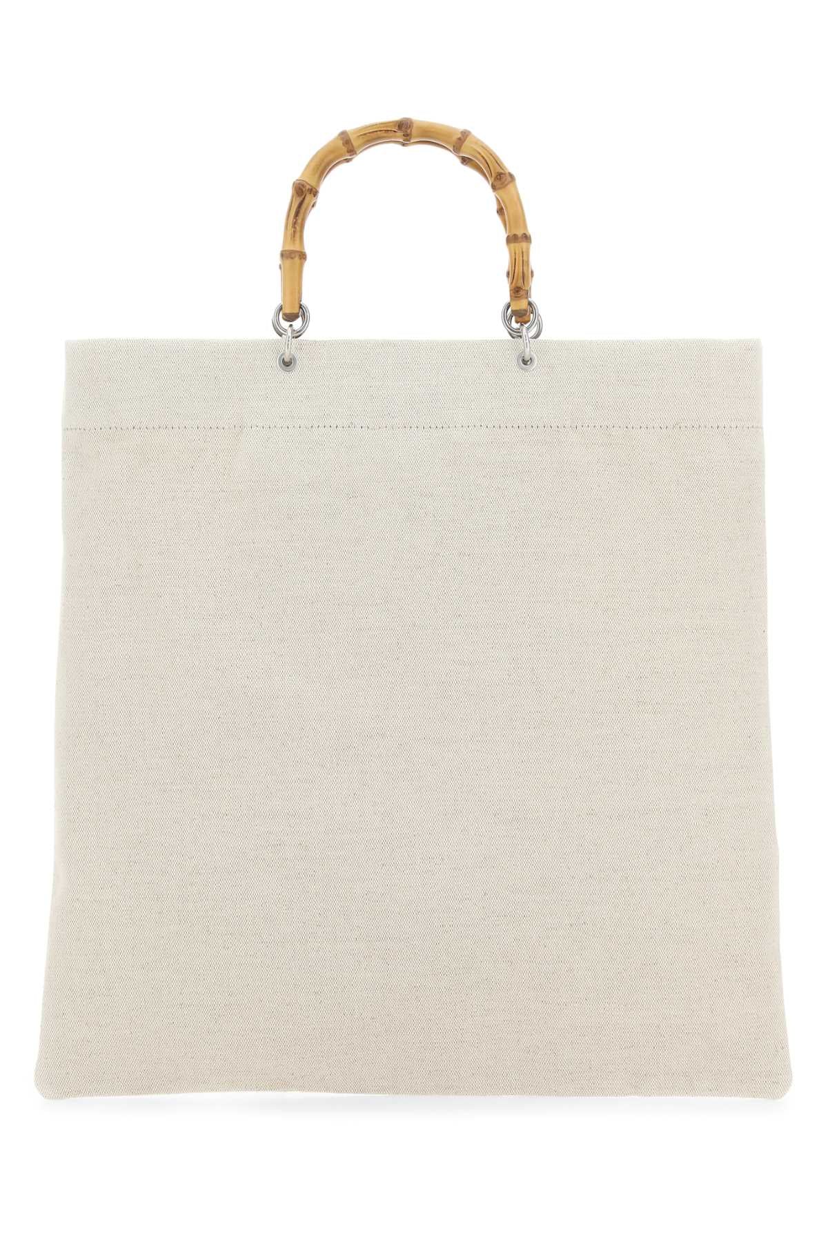 Jil Sander Men Sand Canvas Handbag JIL SANDER