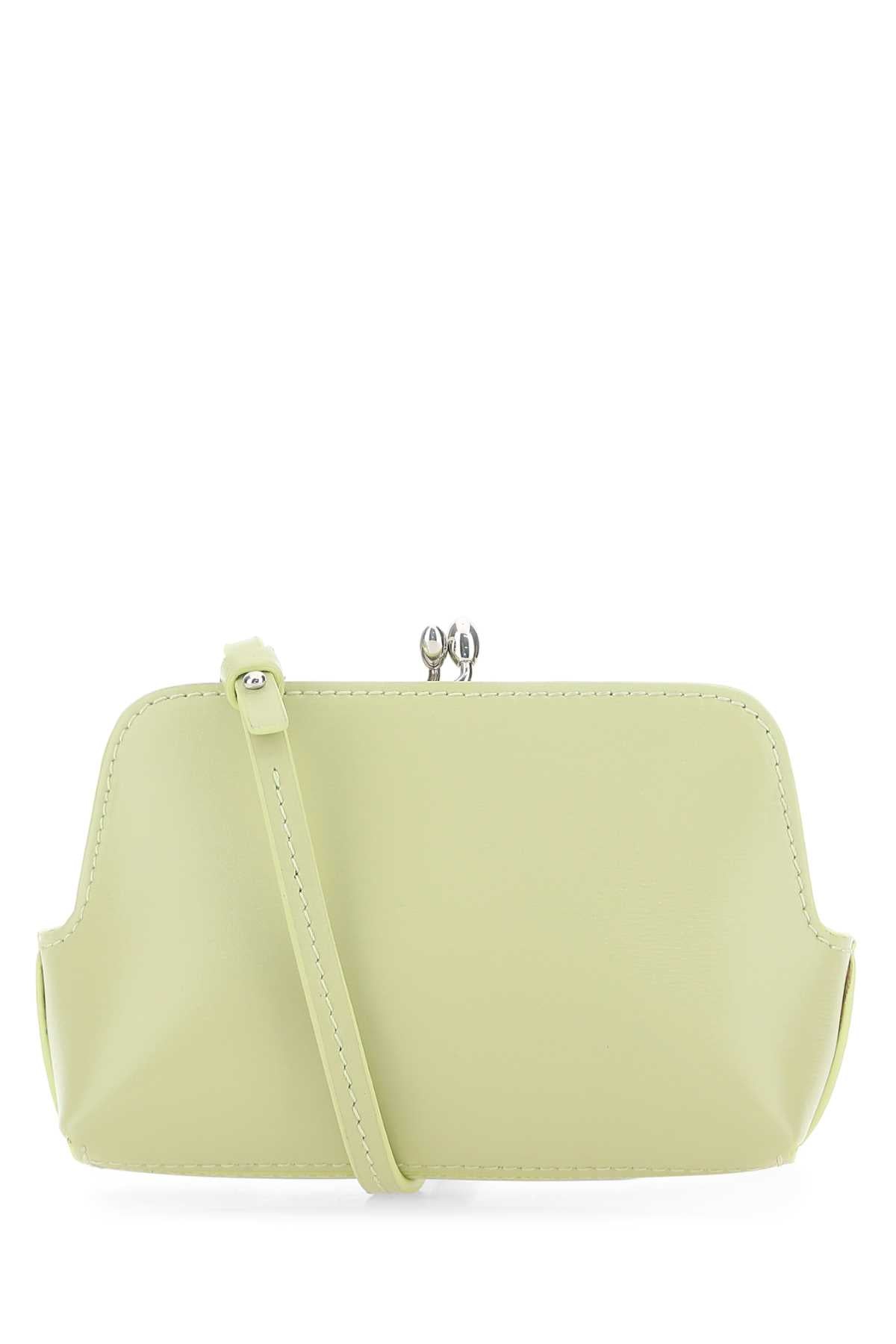 Jil Sander Women Pastel Green Leather Micro Goji Crossbody Bag JIL SANDER