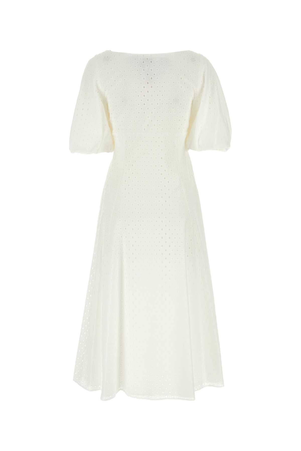 Kenzo Women White Broderie Anglaise Dress KENZO