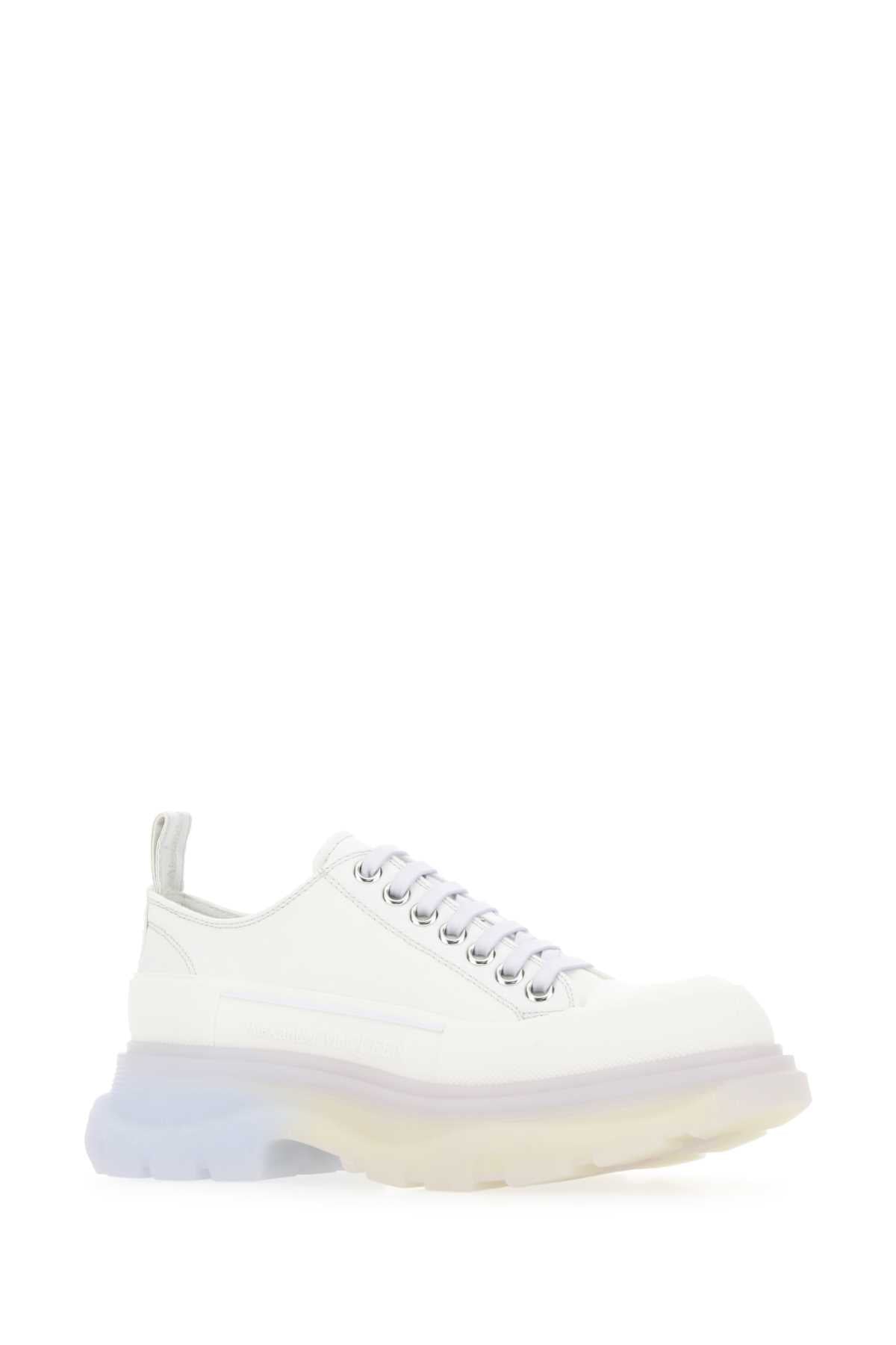 Alexander Mcqueen Women Chalk Canvas Tread Slick Sneakers ALEXANDER MCQUEEN