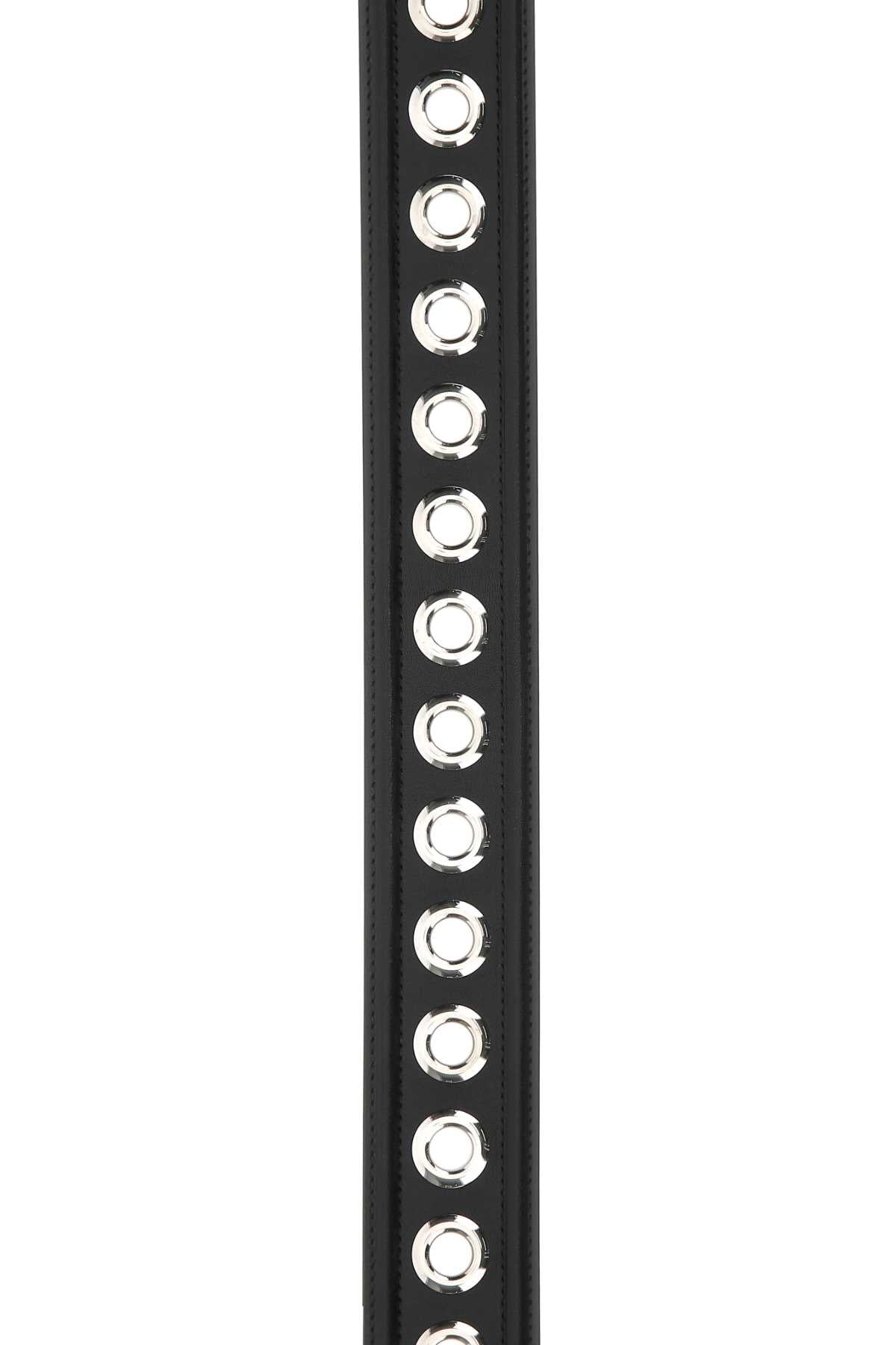 Alexander Mcqueen Women Black Leather Belt ALEXANDER MCQUEEN