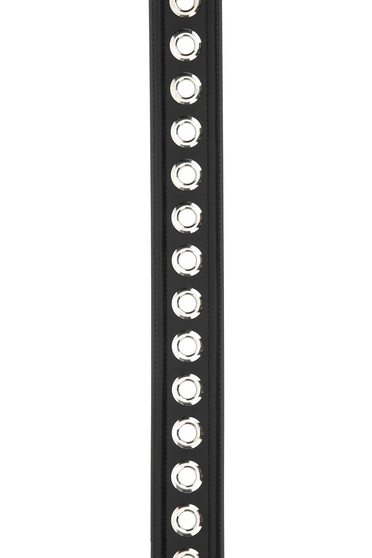 Alexander Mcqueen Women Black Leather Belt ALEXANDER MCQUEEN