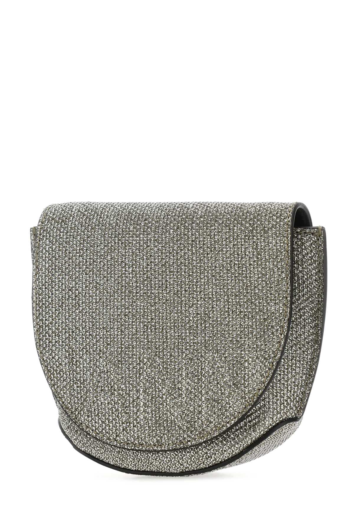 Ganni Women Silver Polyester Nano Banner Crossbody Bag GANNI