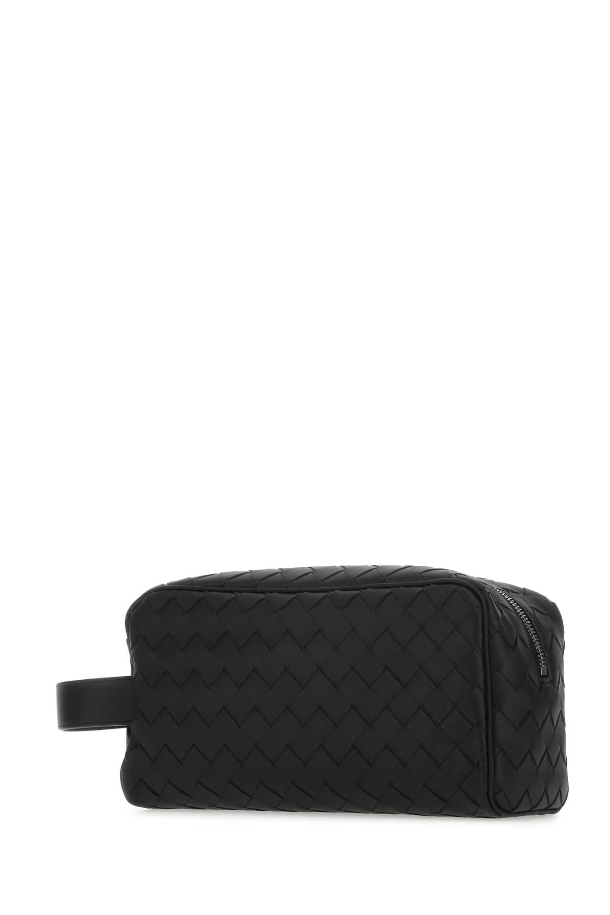 Bottega Veneta Men Black Leather Beauty Case BOTTEGA VENETA