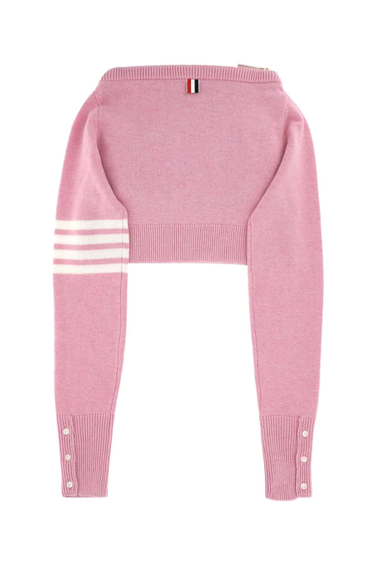 Thom Browne Unisex Pink Wool Clutch THOM BROWNE
