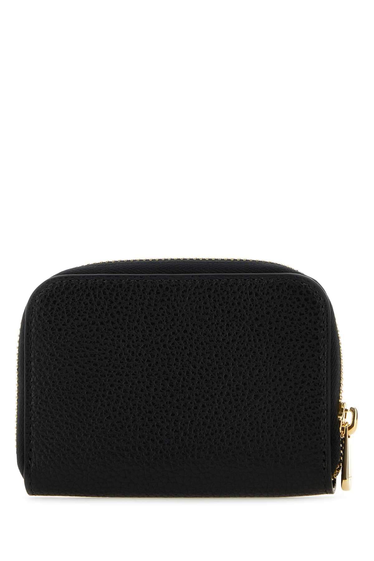 Salvatore Ferragamo Women Black Leather Coin Case FERRAGAMO
