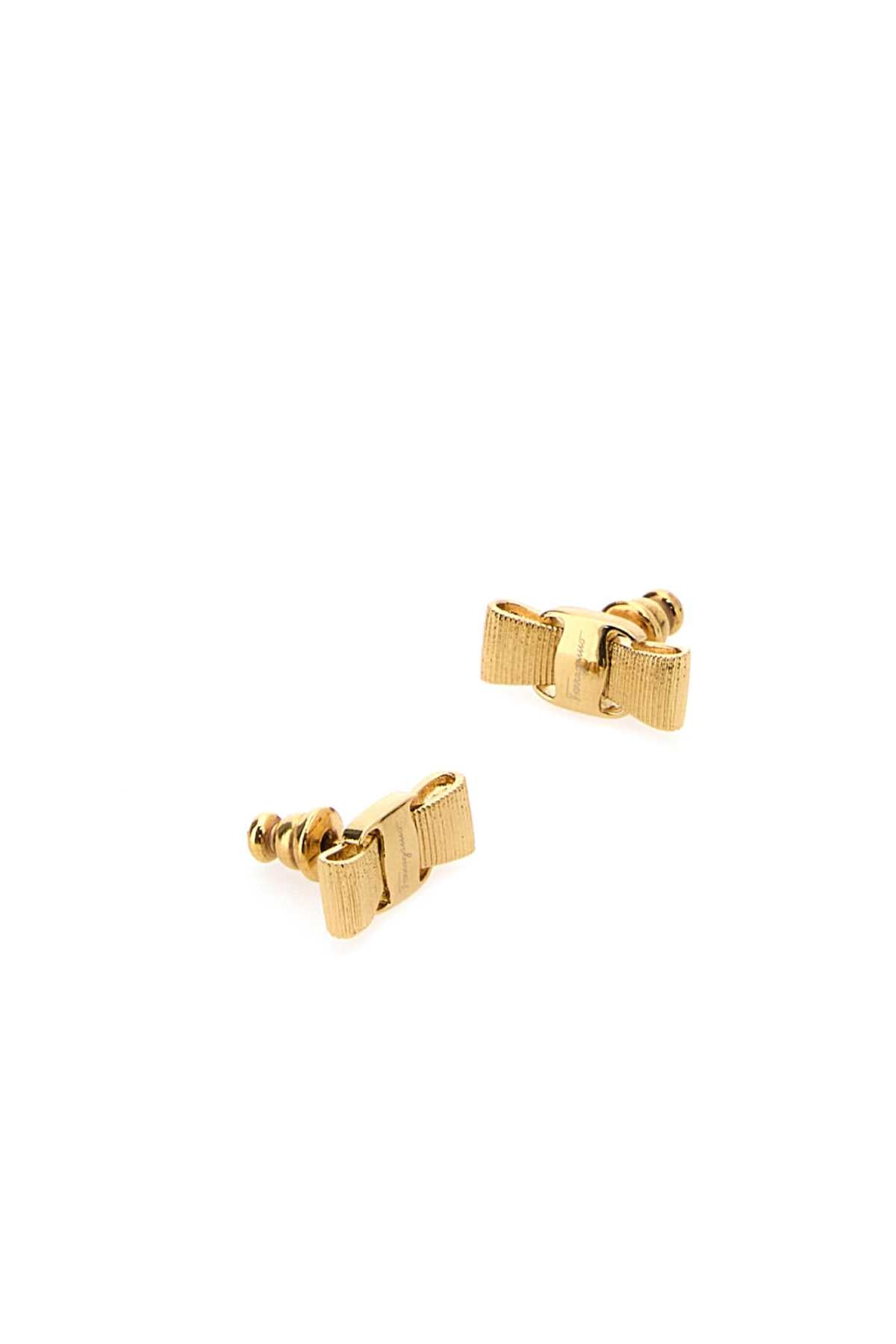 Salvatore Ferragamo Women Gold Metal Vara Earrings FERRAGAMO