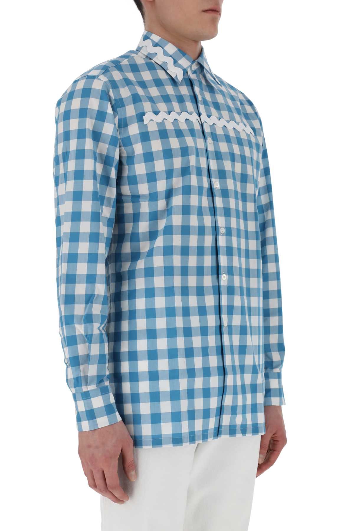 Prada Men Embroidered Poplin Shirt PRADA