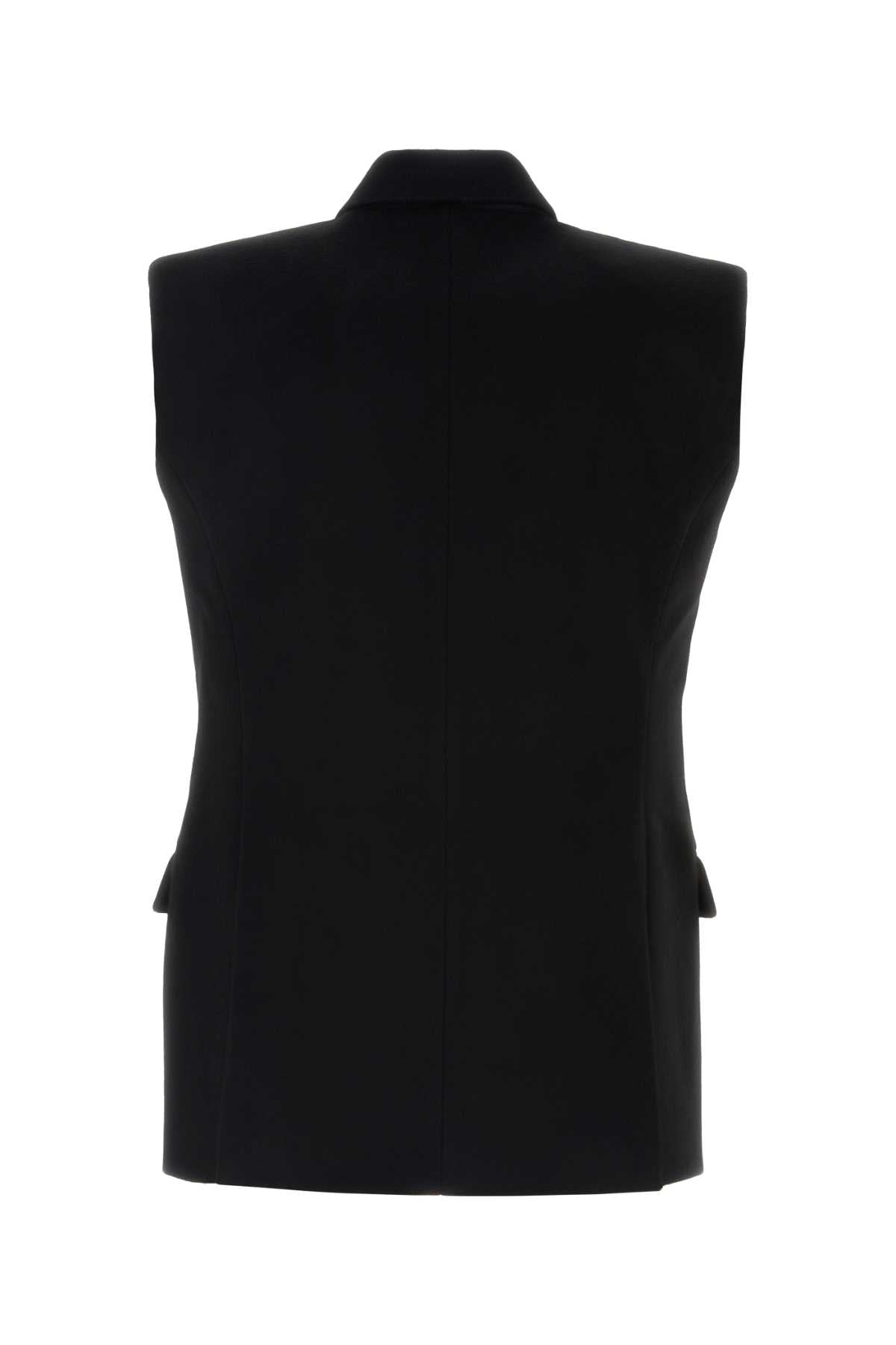 Vtmnts Men Black Wool Sleeveless Blazer VTMNTS