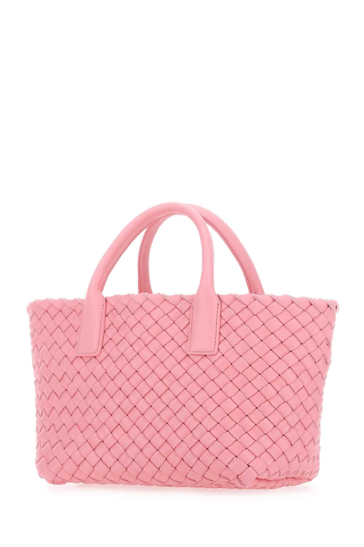 Bottega Veneta Women Pink Leather Mini Cabat Handbag BOTTEGA VENETA