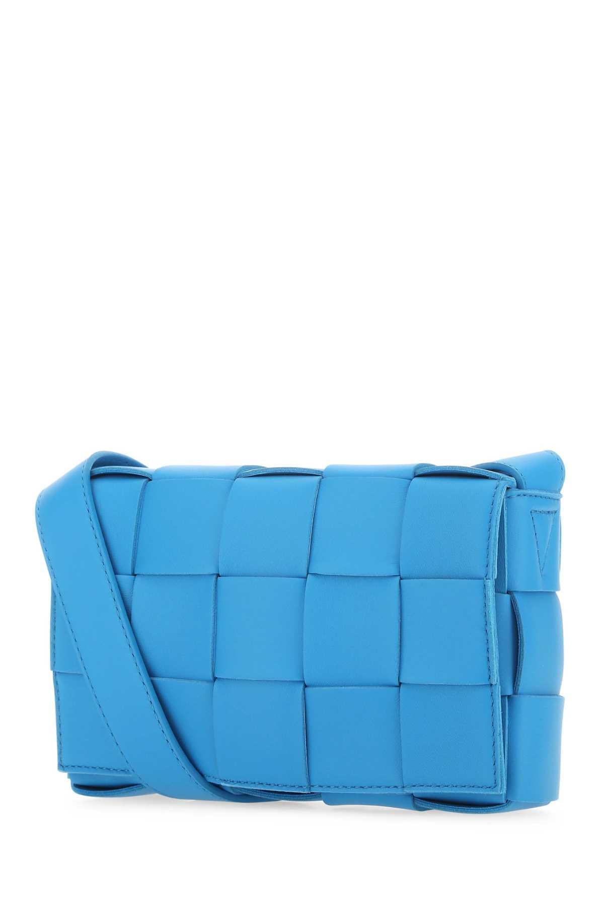 Bottega Veneta Women Turquoise Leather Small Cassette Crossbody Bag BOTTEGA VENETA