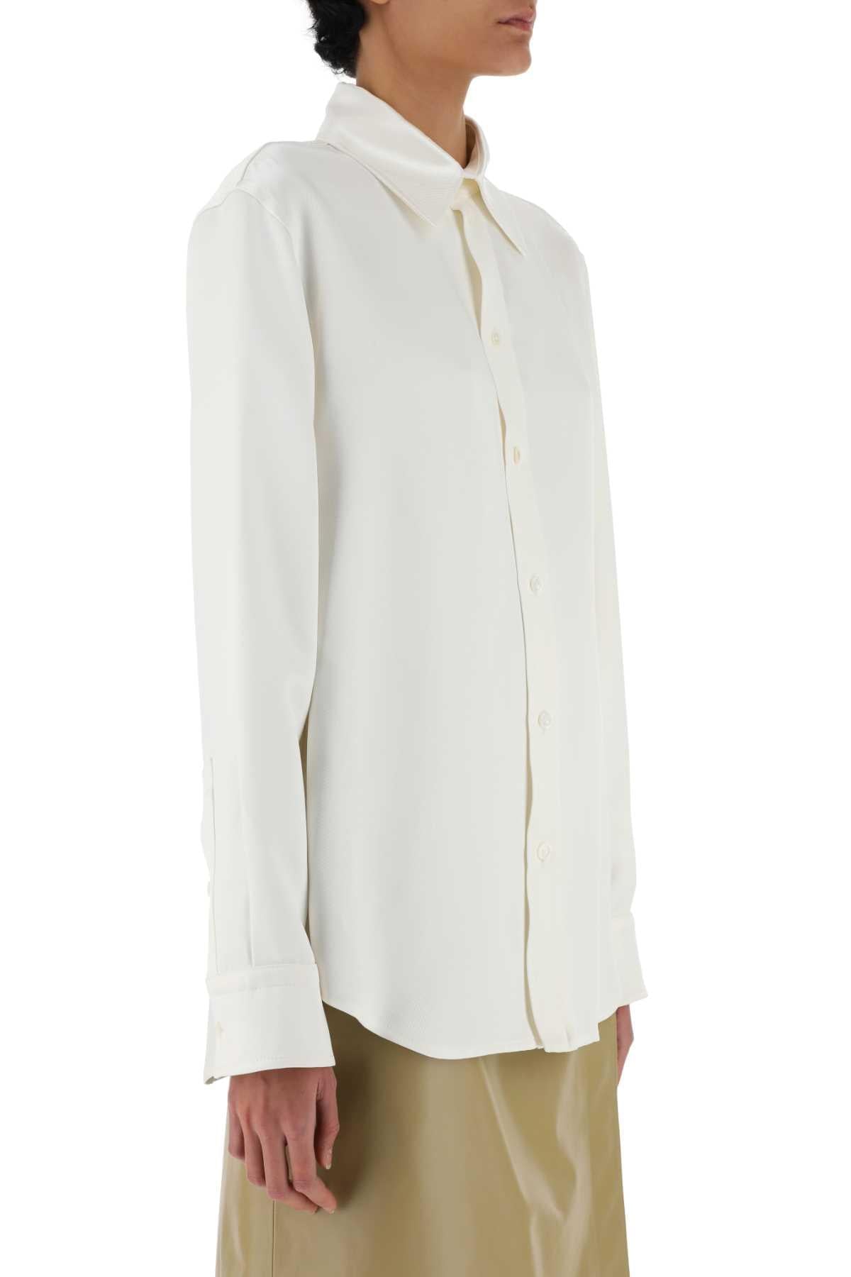 Bottega Veneta Women Ivory Satin Shirt BOTTEGA VENETA