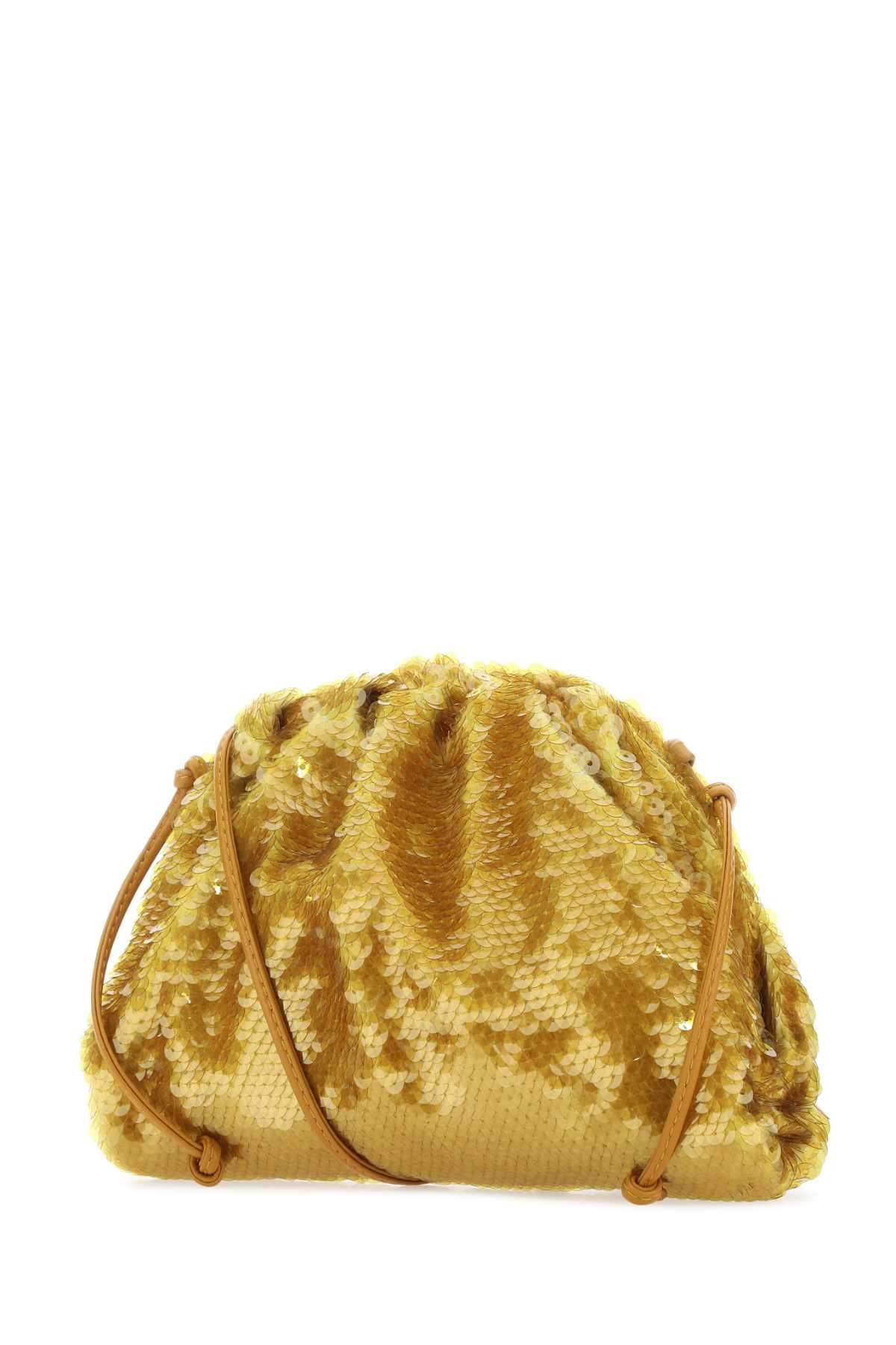 Bottega Veneta Women Ochre Sequins Mini Pouch Clutch BOTTEGA VENETA
