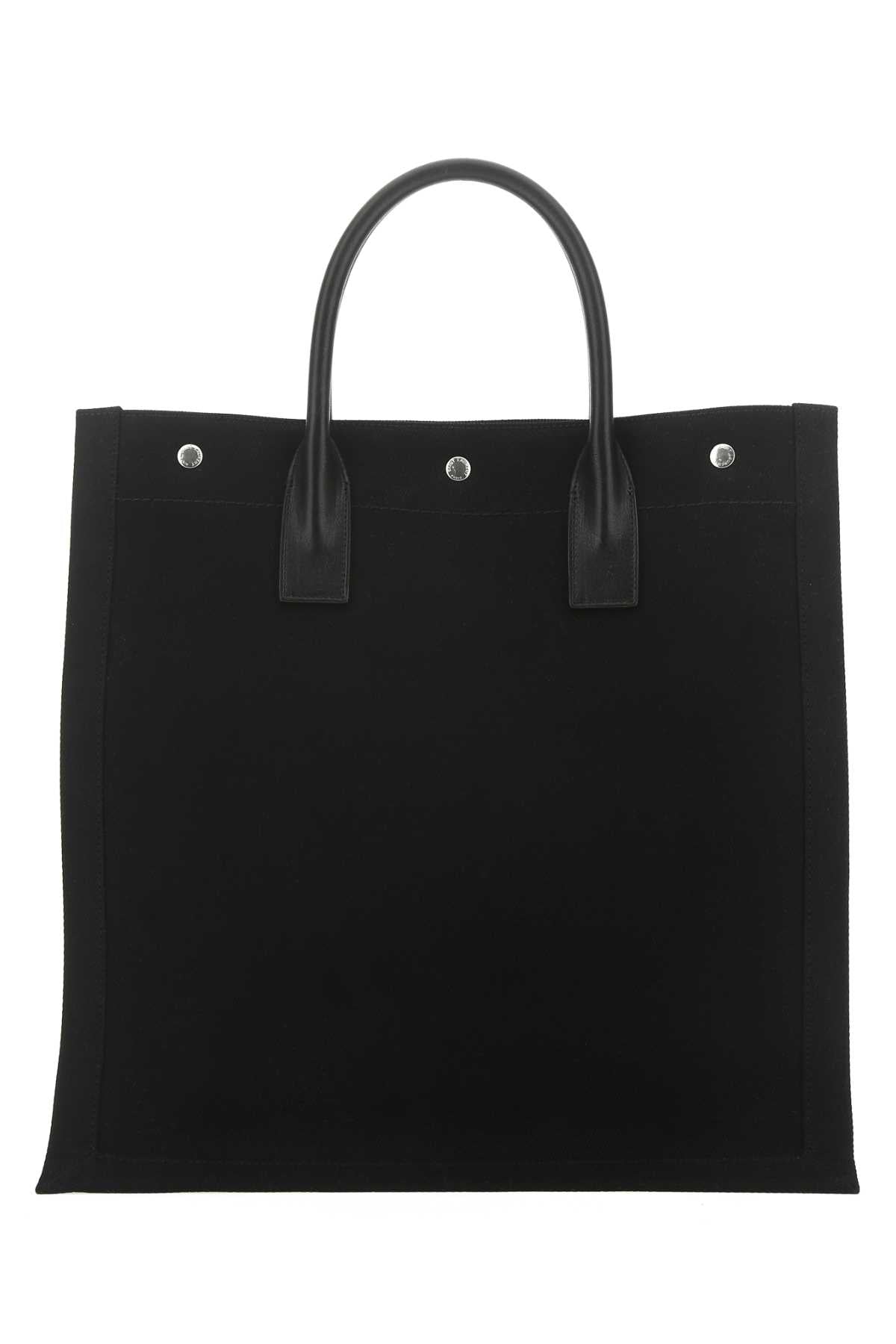 Saint Laurent Men Black Canvas Rive Gauche Shopping Bag SAINT LAURENT