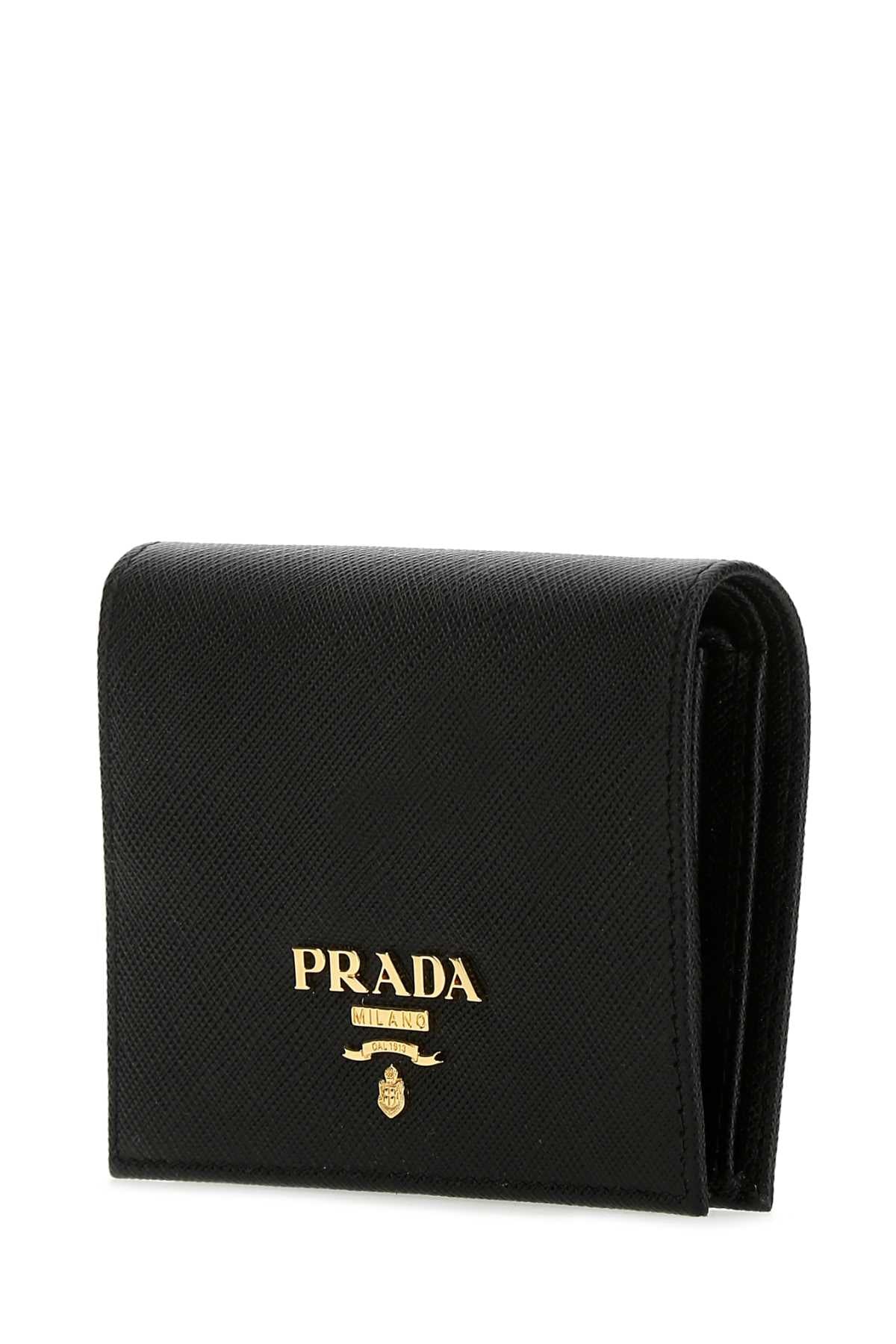 Prada Women Black Leather Wallet PRADA