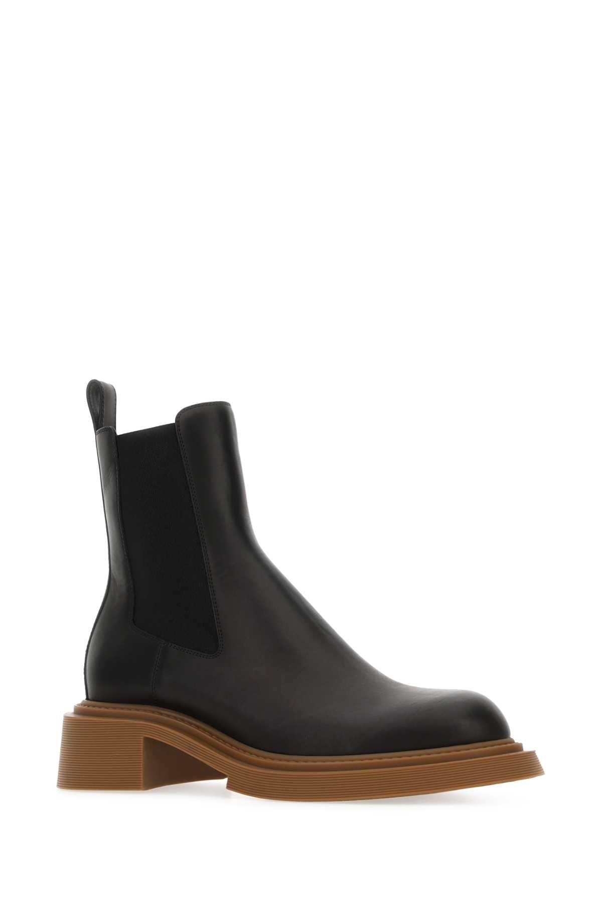 Loewe Men Black Leather Chelsea Ankle Boots LOEWE
