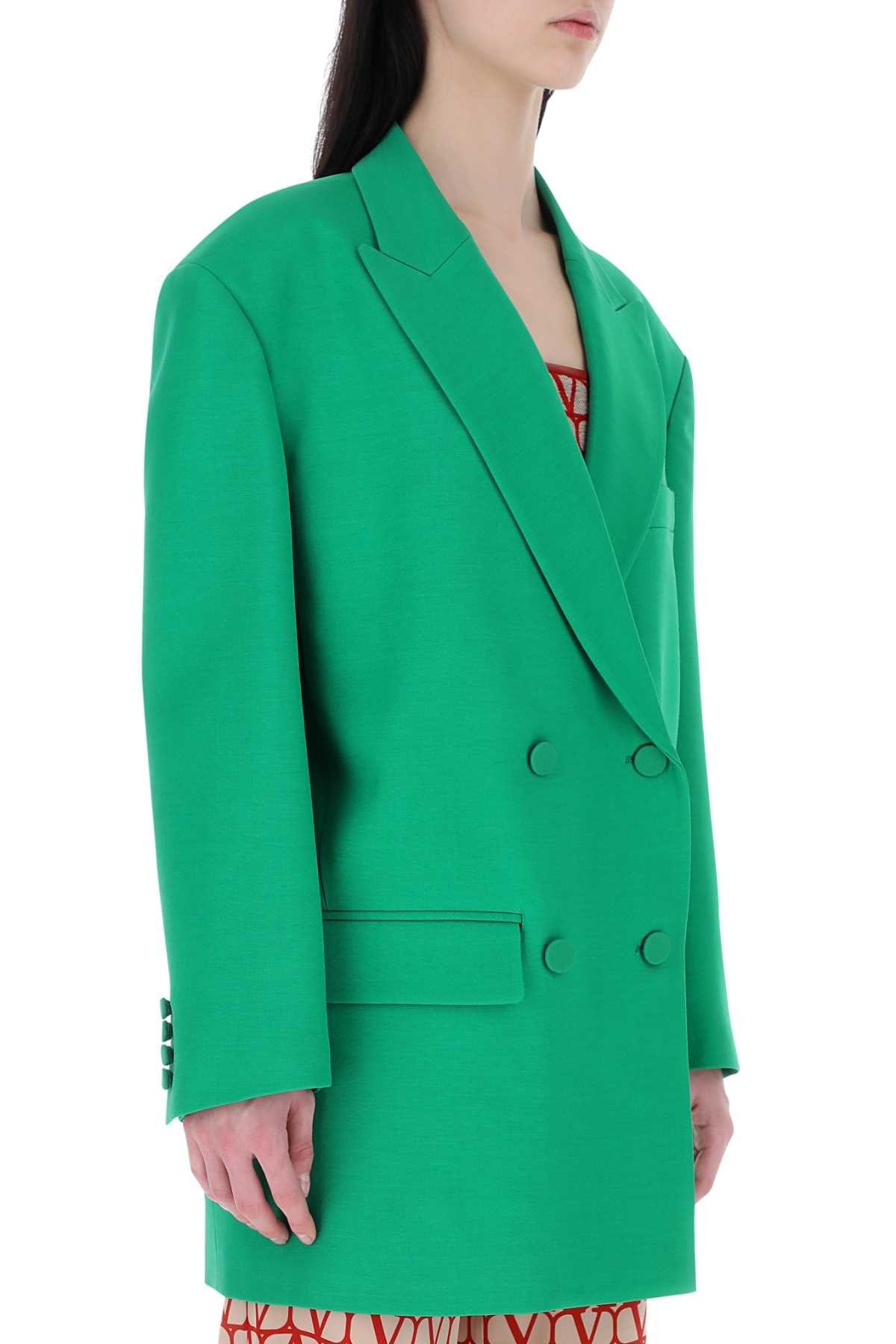 Valentino Garavani Women Green Crepe Couture Oversize Blazer VALENTINO GARAVANI