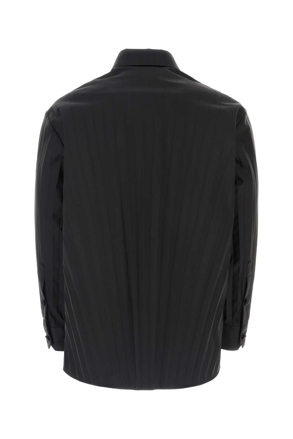 Valentino Garavani Men Black Tech Nylon Oversize Shirt VALENTINO GARAVANI