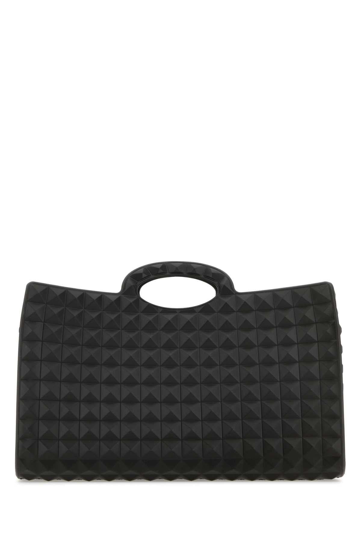 Valentino Garavani Men Black Rubber Le Troisiã¨Me Shopping Bag VALENTINO GARAVANI