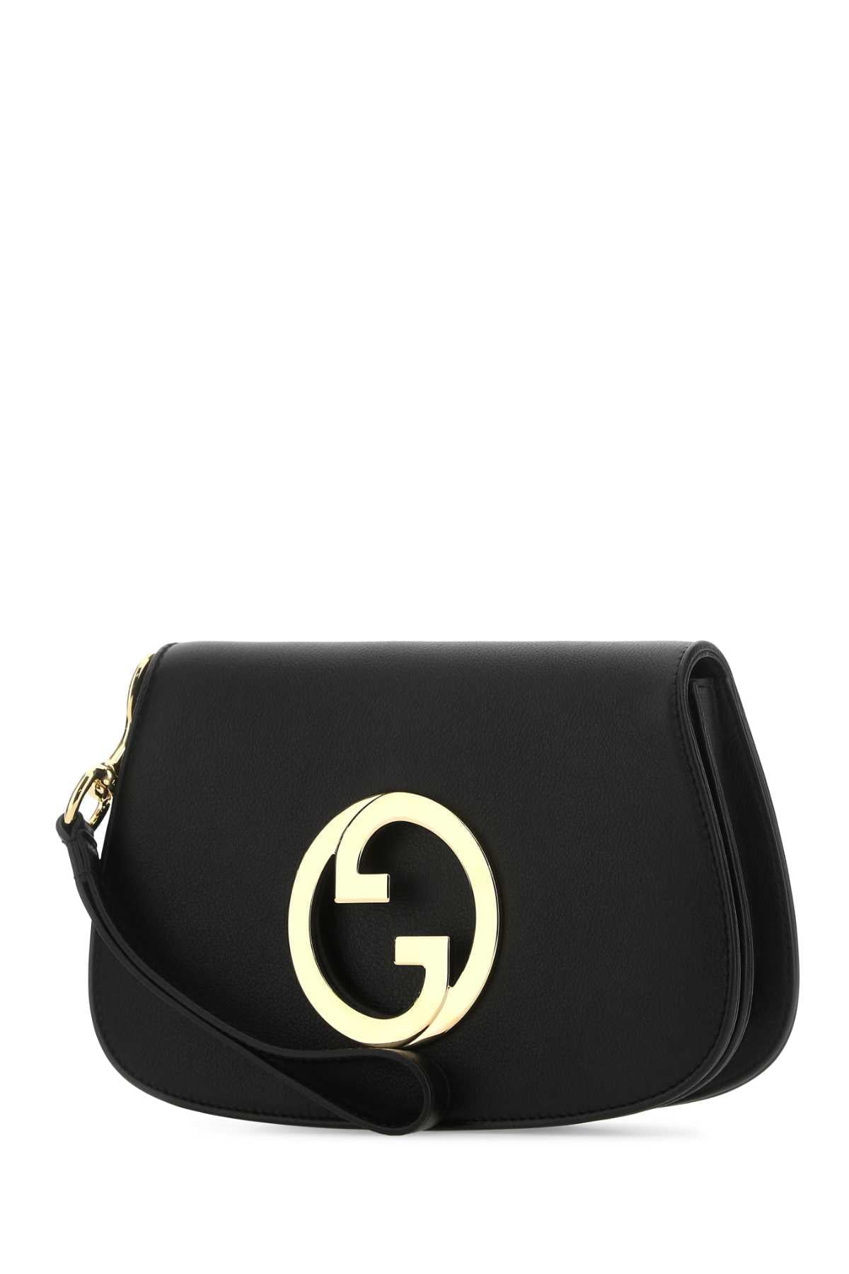 Gucci Men Black Leather Gucci Blondie Clutch GUCCI