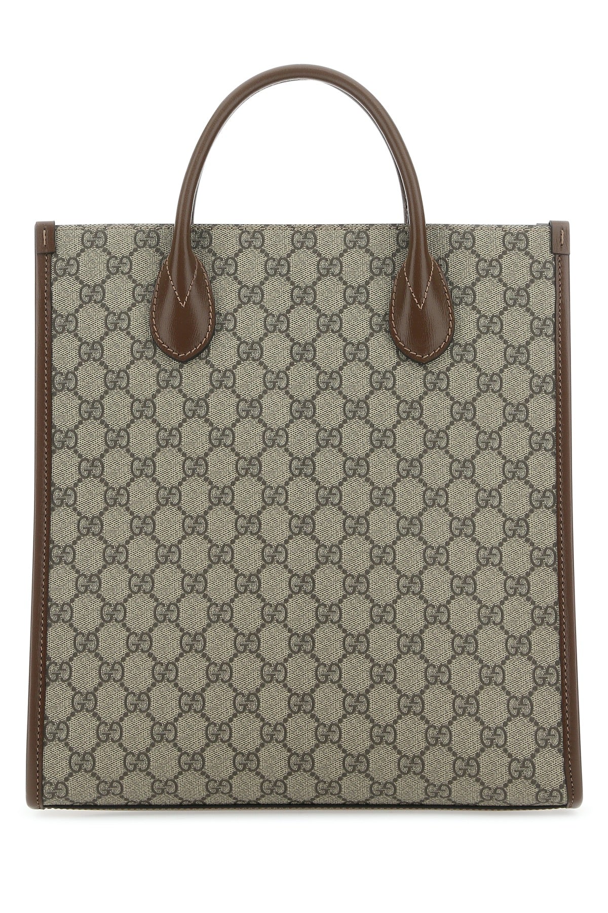 Gucci Men Gg Supreme Fabric And Leather Handbag GUCCI