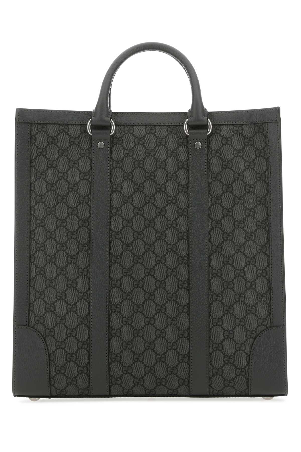 Gucci Men Gg Supreme Fabric And Leather Ophidia Shopping Bag GUCCI