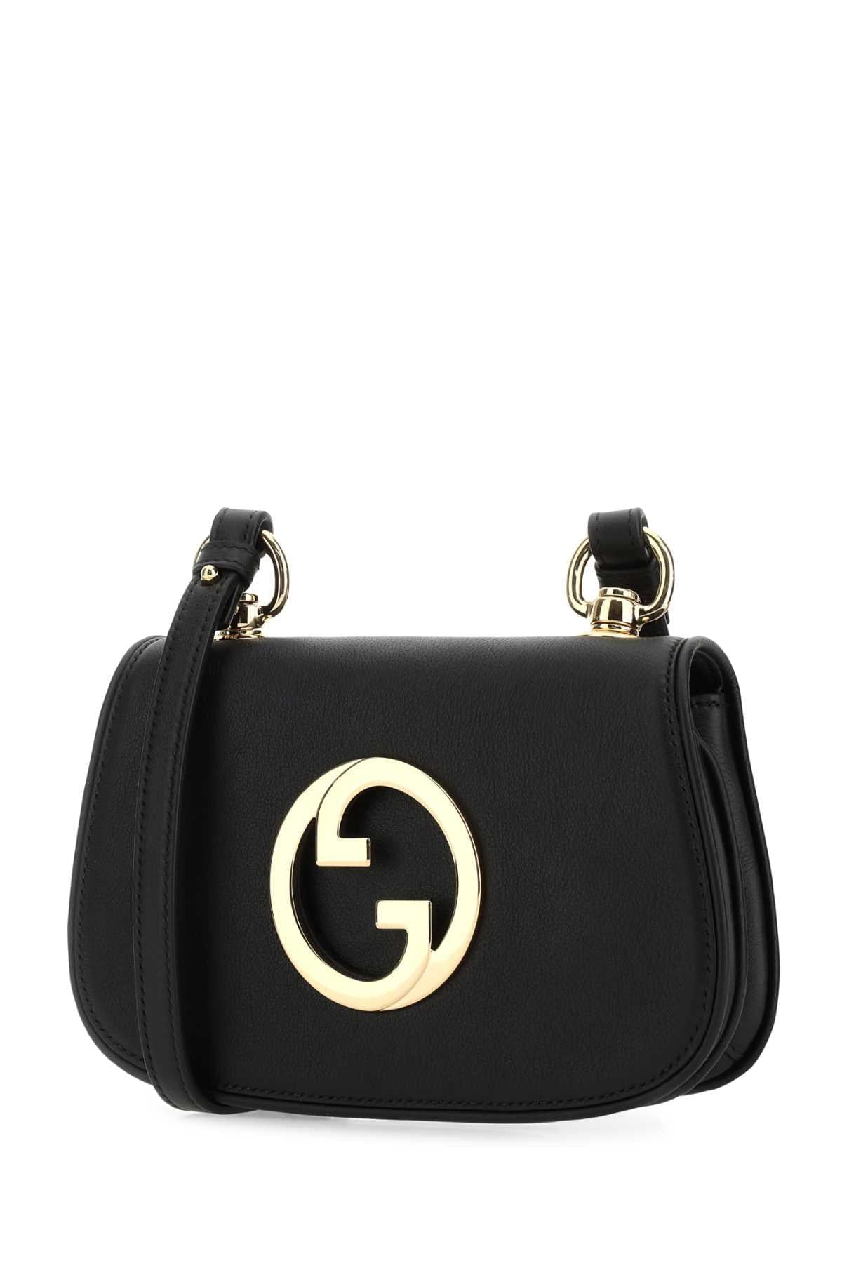 Gucci Women Black Leather Gucci Blondie Crossbody Bag GUCCI
