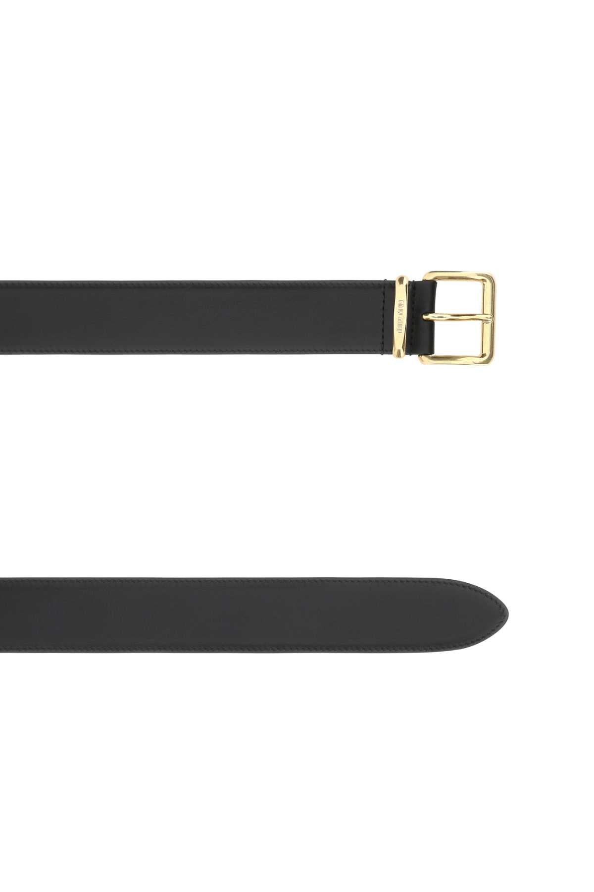 Miu Miu Women Black Leather Belt MIU MIU