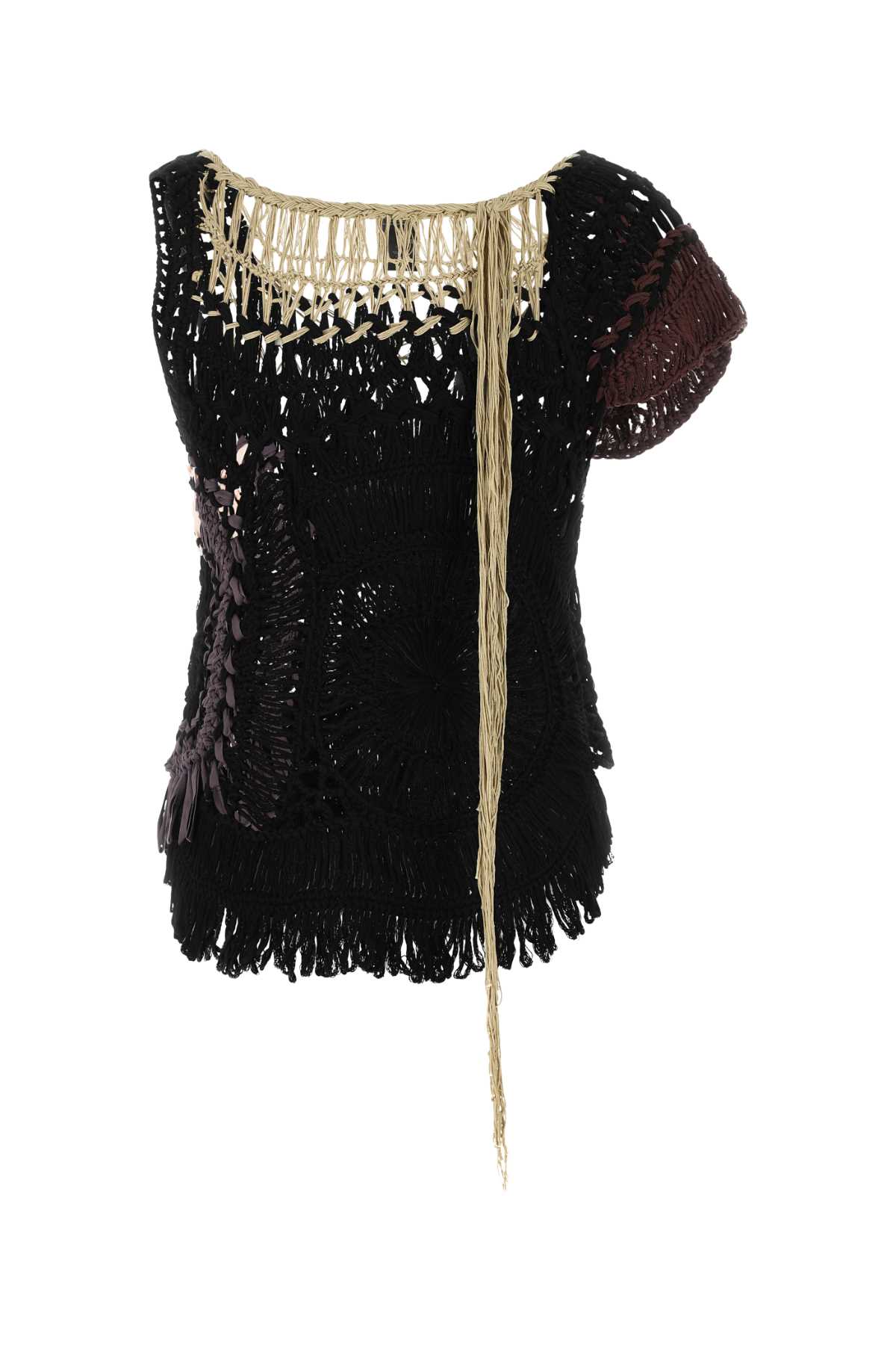 Dries Van Noten Women Black Crochet Top DRIES VAN NOTEN