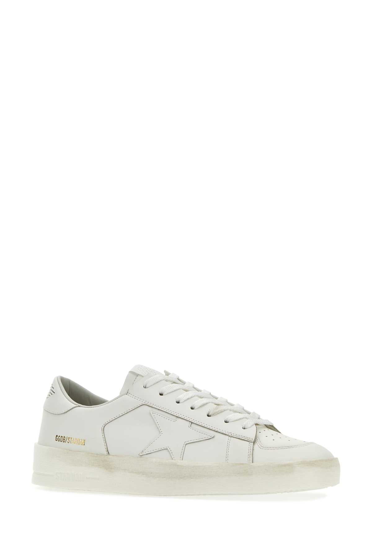 Golden Goose Deluxe Brand Men White Leather Stardan Sneakers GOLDEN GOOSE