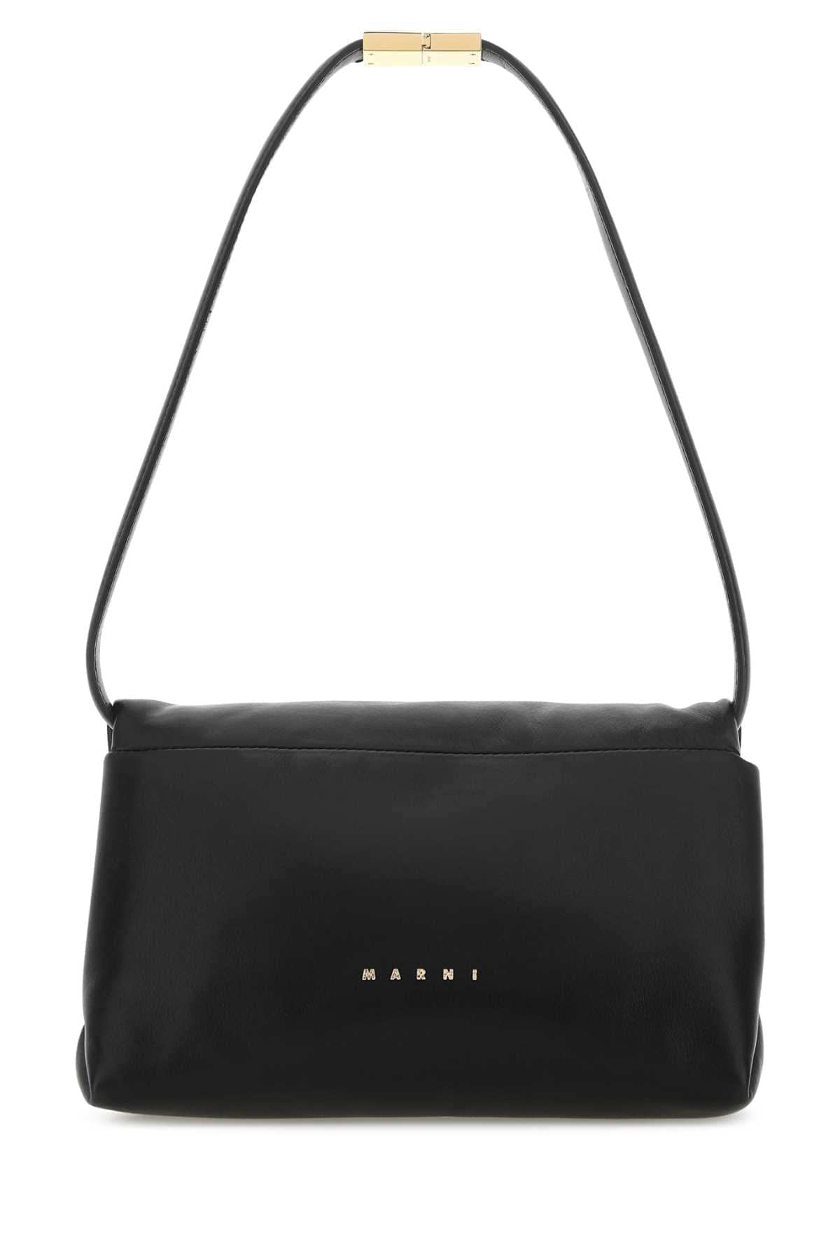 Marni Women Black Leather Prisma Shoulder Bag MARNI