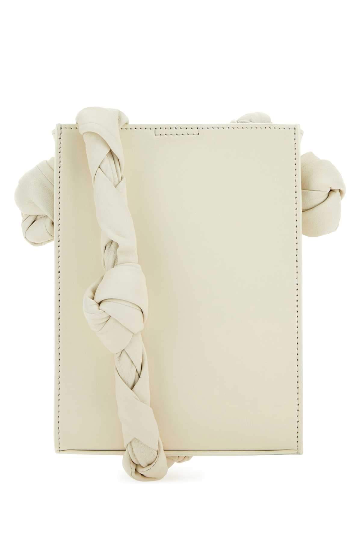 Jil Sander Women Ivory Leather Tangle Shoulder Bag JIL SANDER