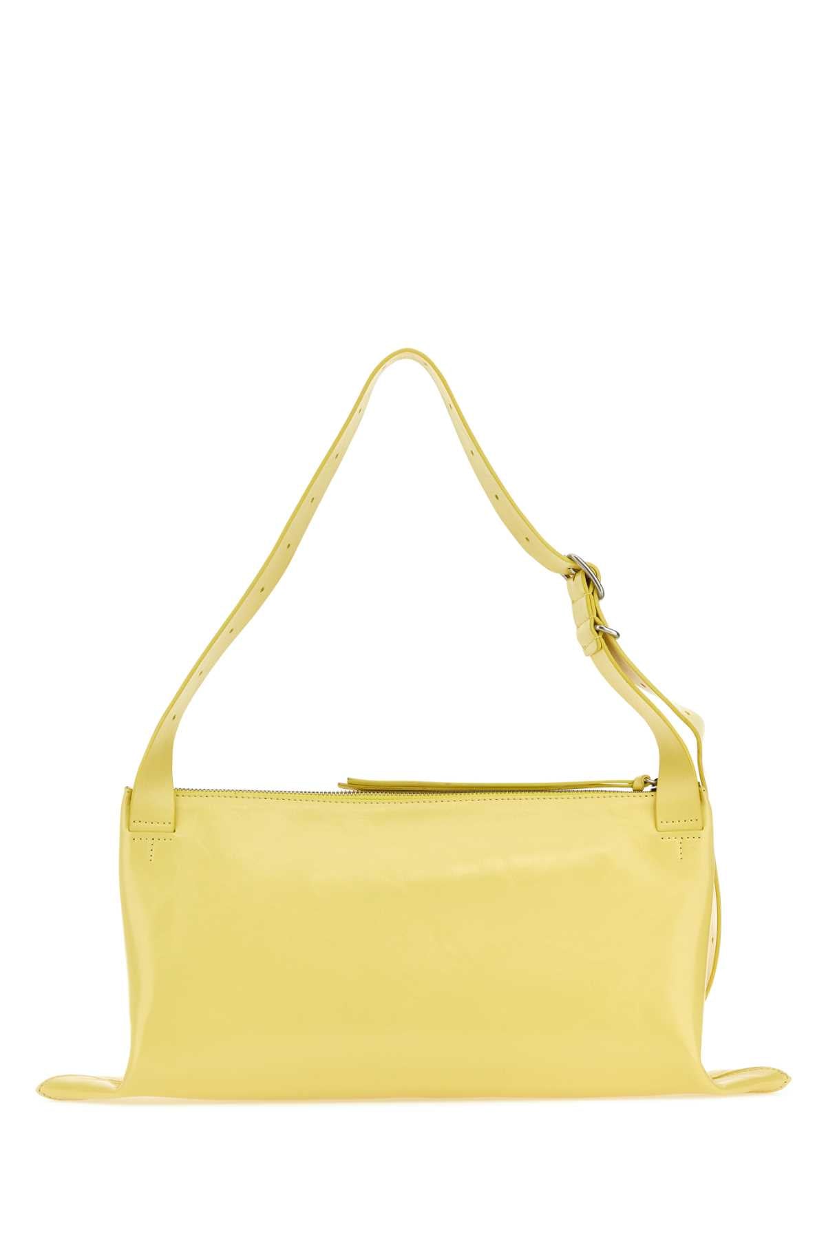 Jil Sander Women Yellow Leather Shoulder Bag JIL SANDER