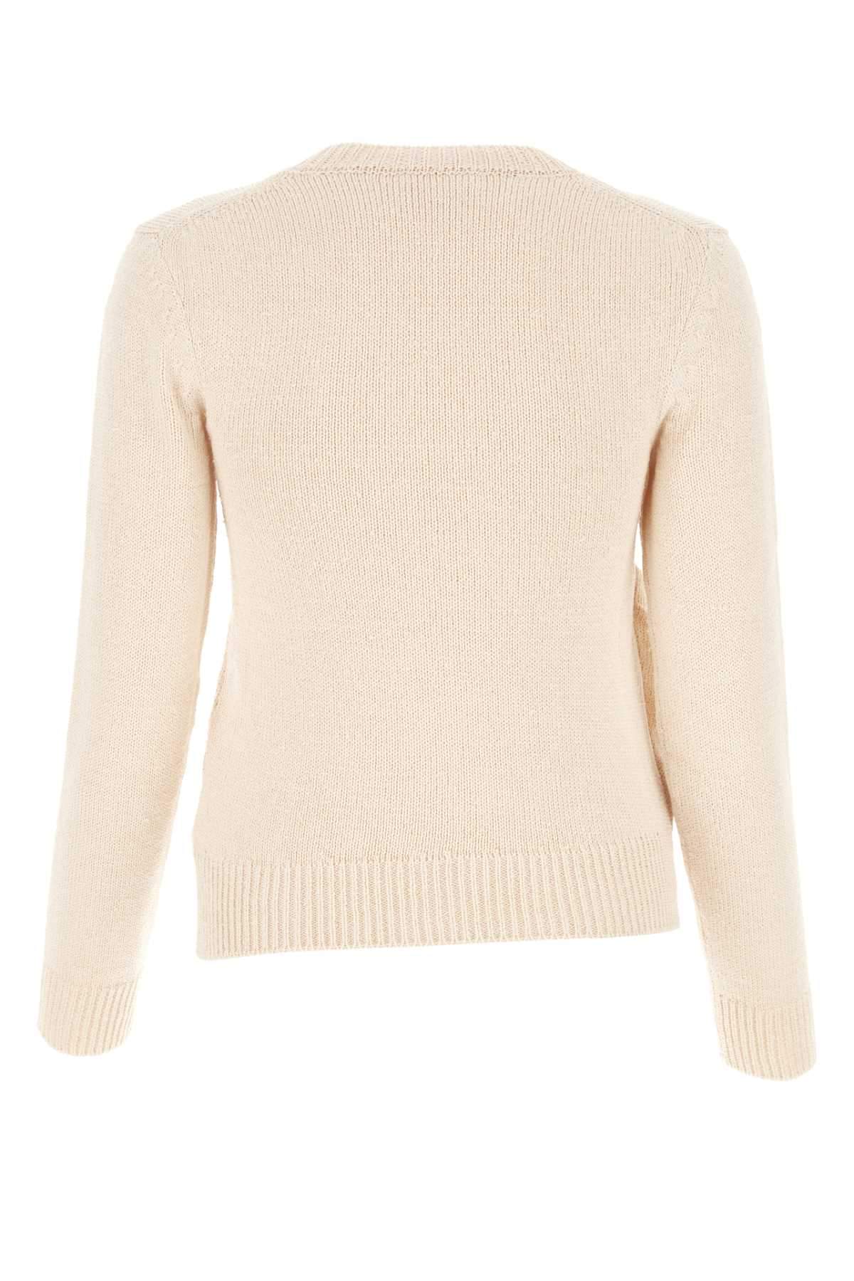 Jil Sander Women Ivory Cotton Blend Sweater JIL SANDER