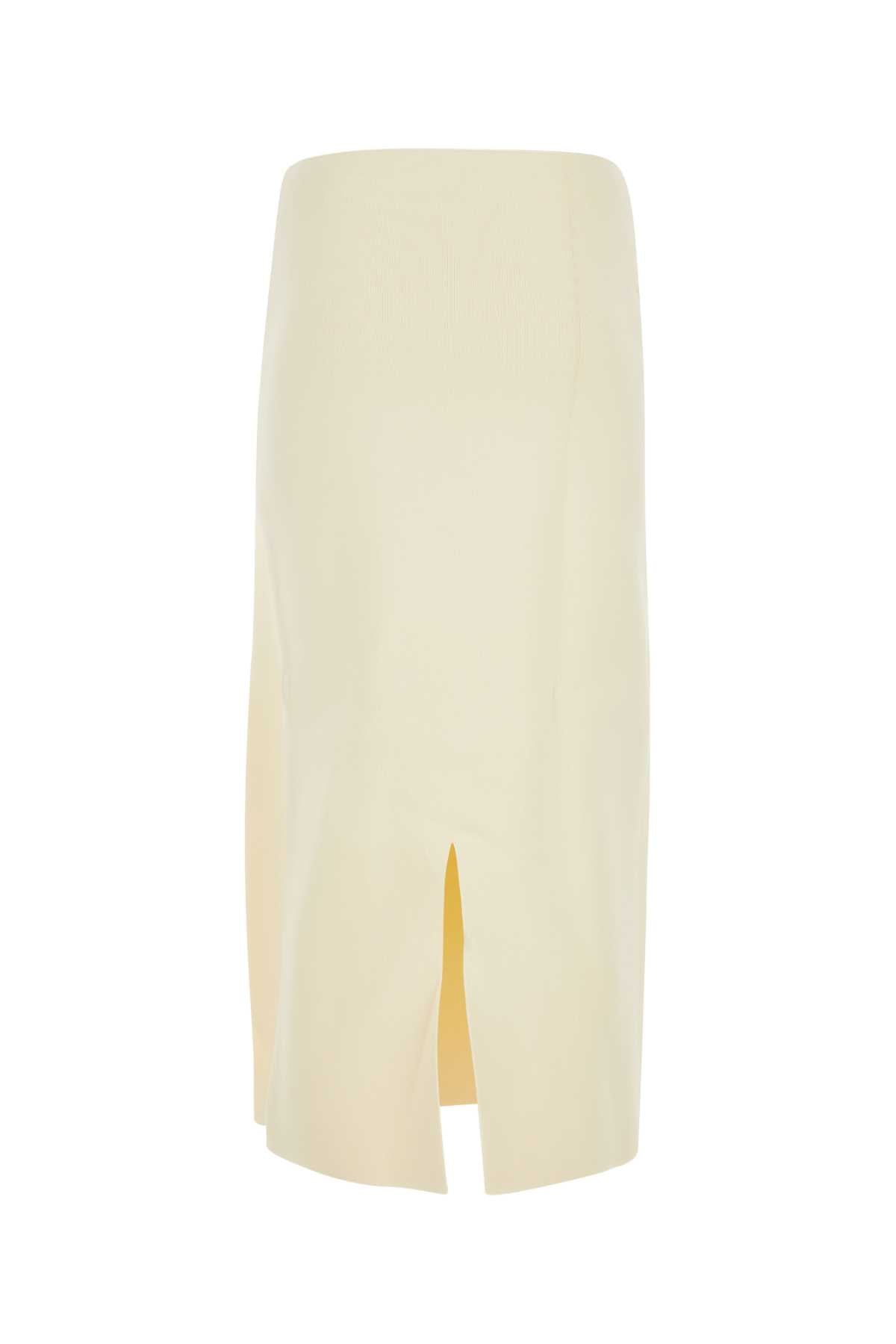 Jil Sander Women Ivory Viscose Blend Skirt JIL SANDER