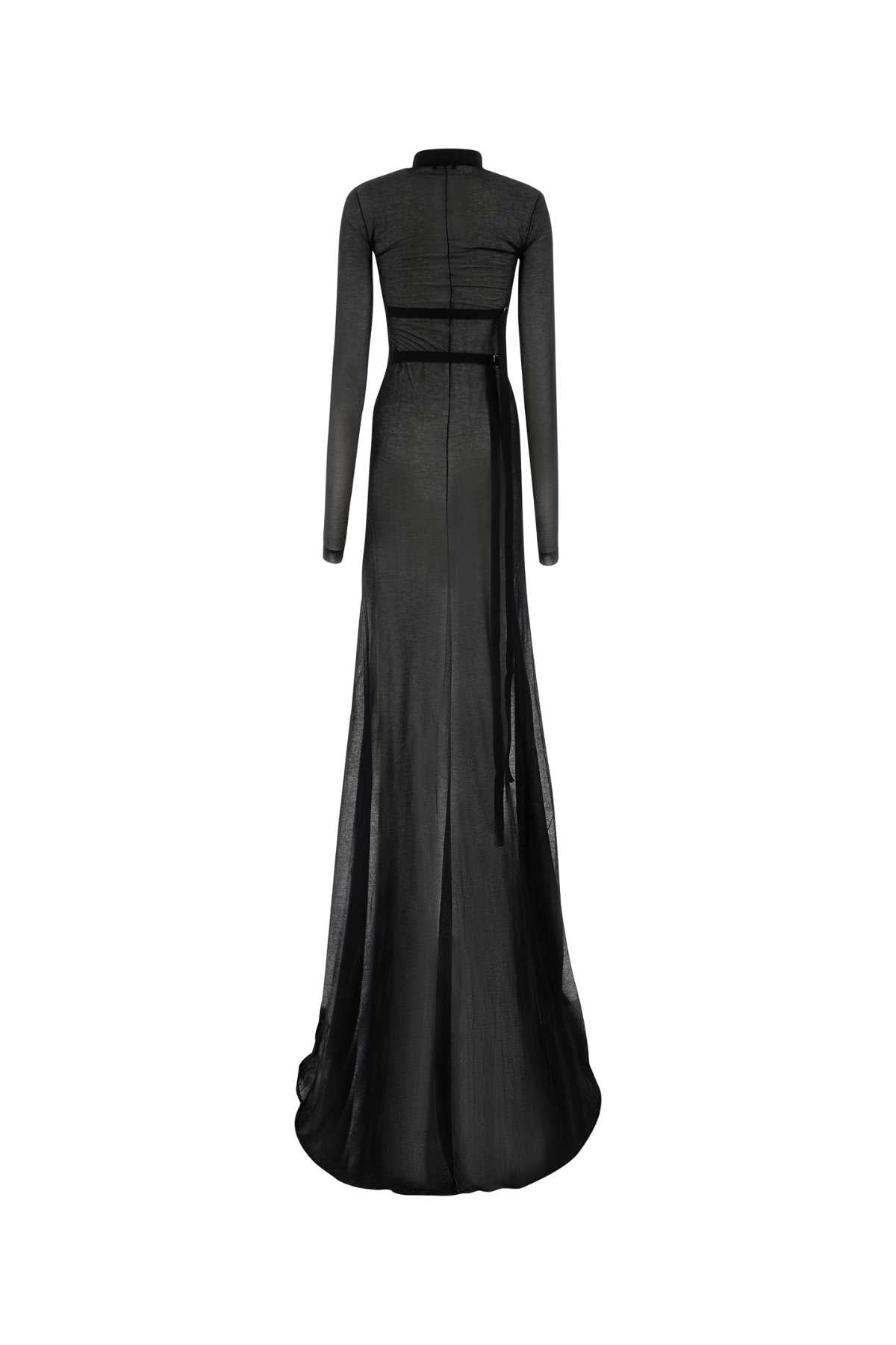 Ann Demeulemeester Women Black Cotton Blend Long Dress ANN DEMEULEMEESTER