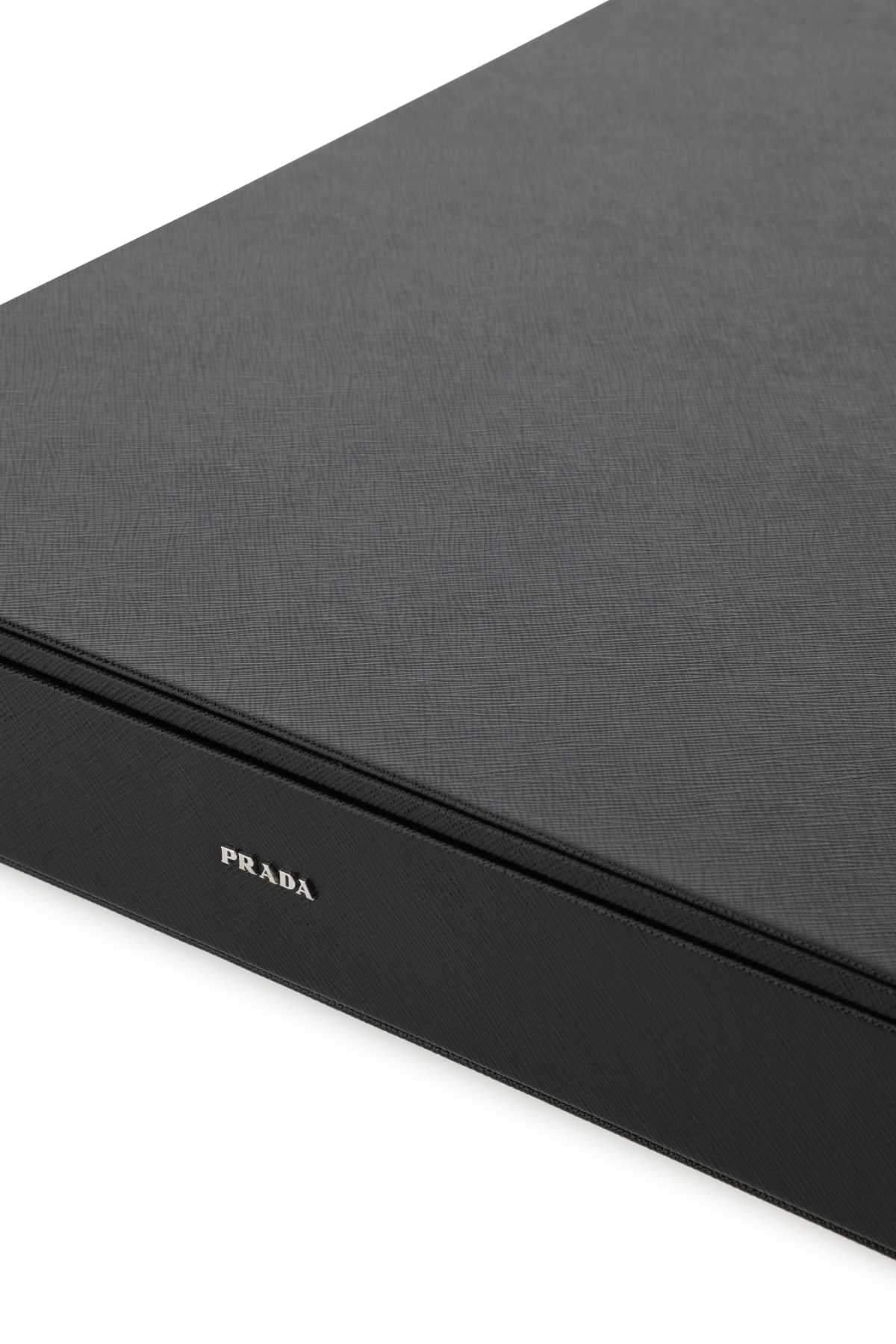 Prada Unisex Black Leather Checkers Game Kit PRADA