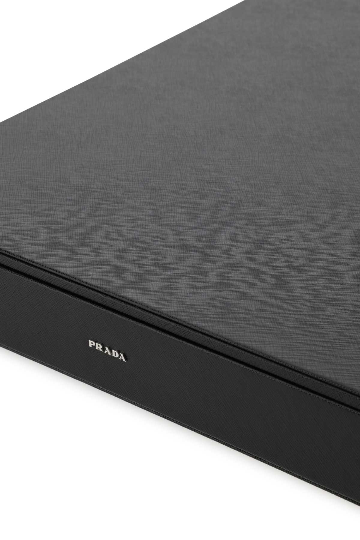 Prada Unisex Black Leather Checkers Game Kit PRADA