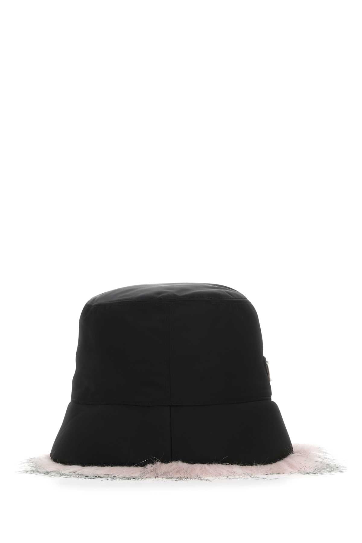 Prada Women Black Re-Nylon Hat PRADA