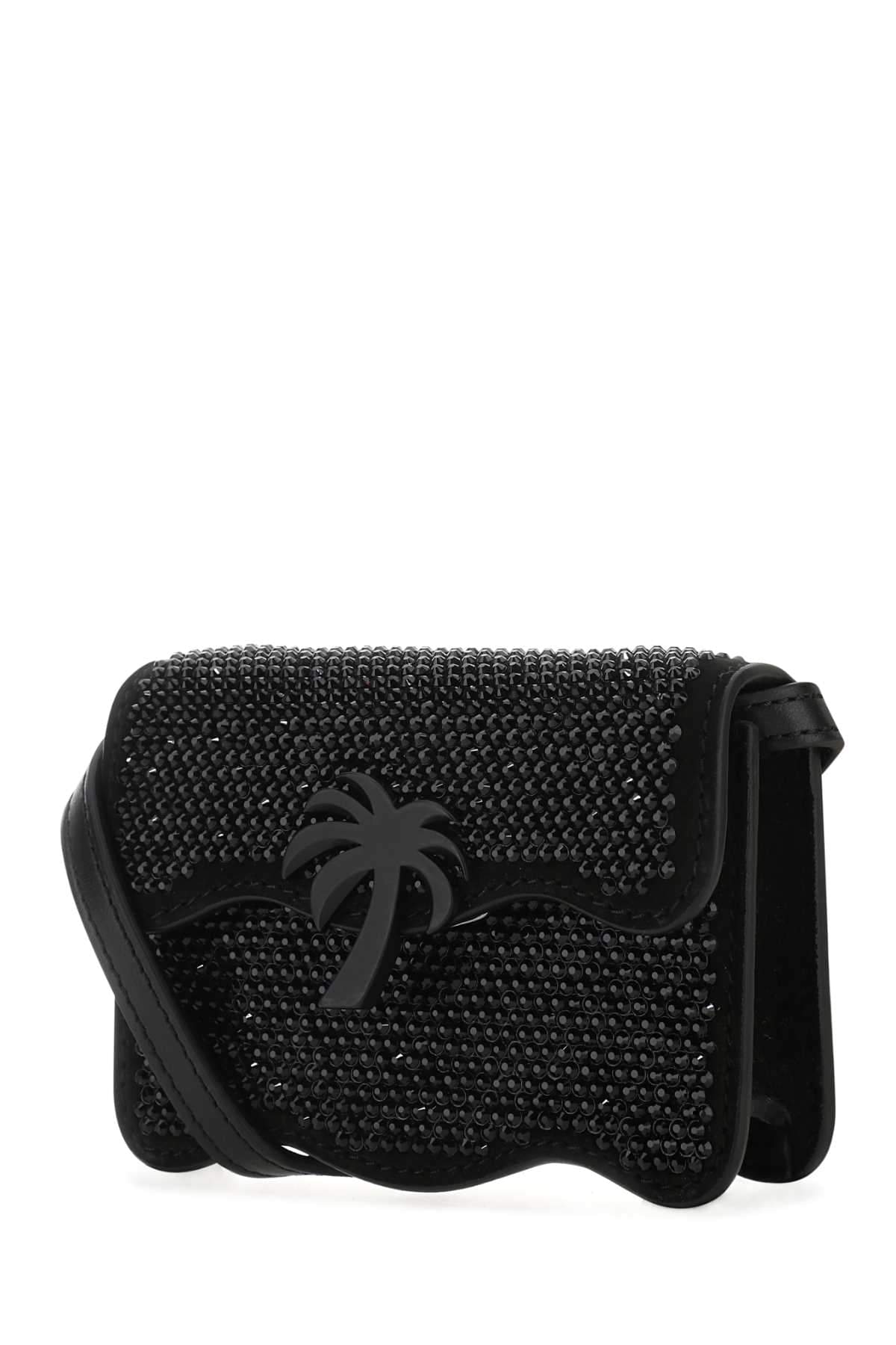 Palm Angels Women Embellished Leather Micro Palm Beach Crossbody Bag PALM ANGELS