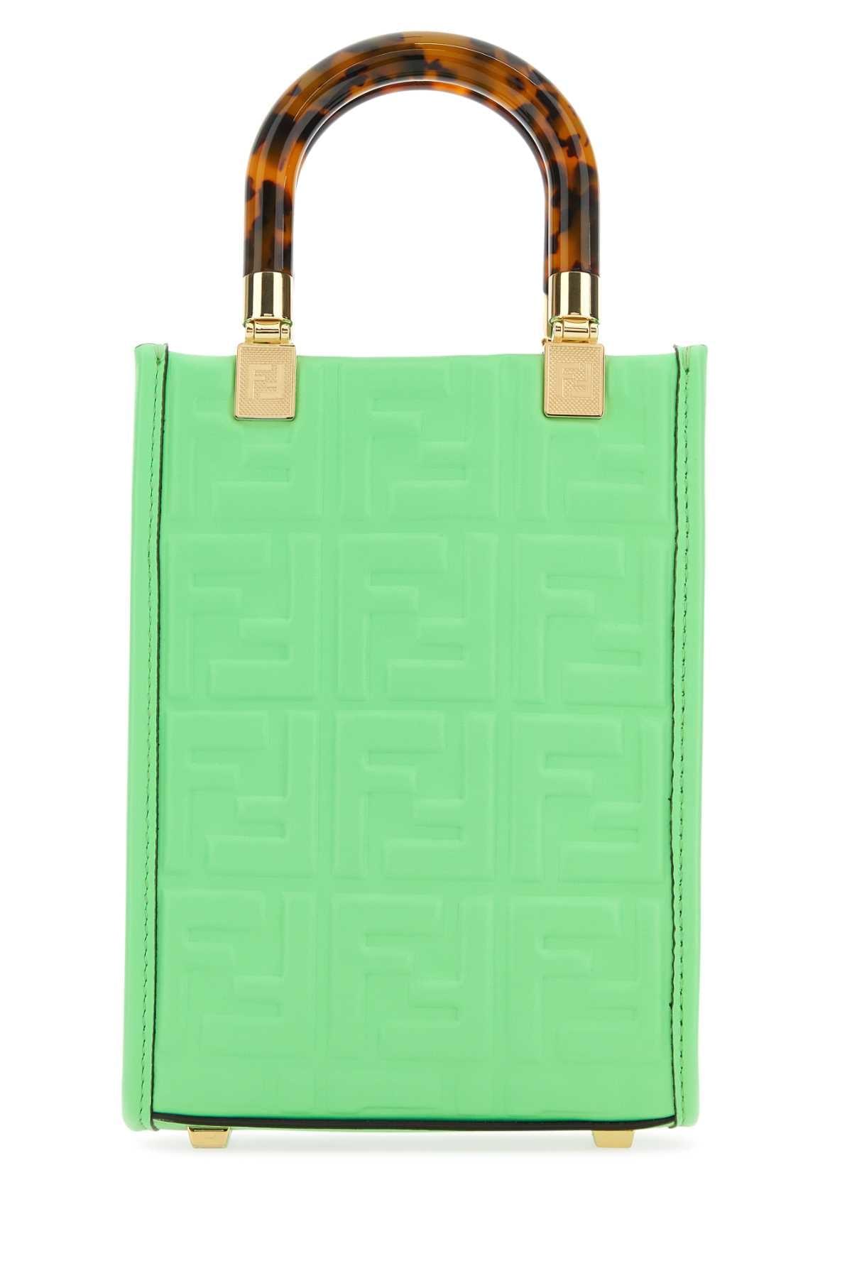 Fendi Women Green Leather Mini Sunshine Handbag FENDI