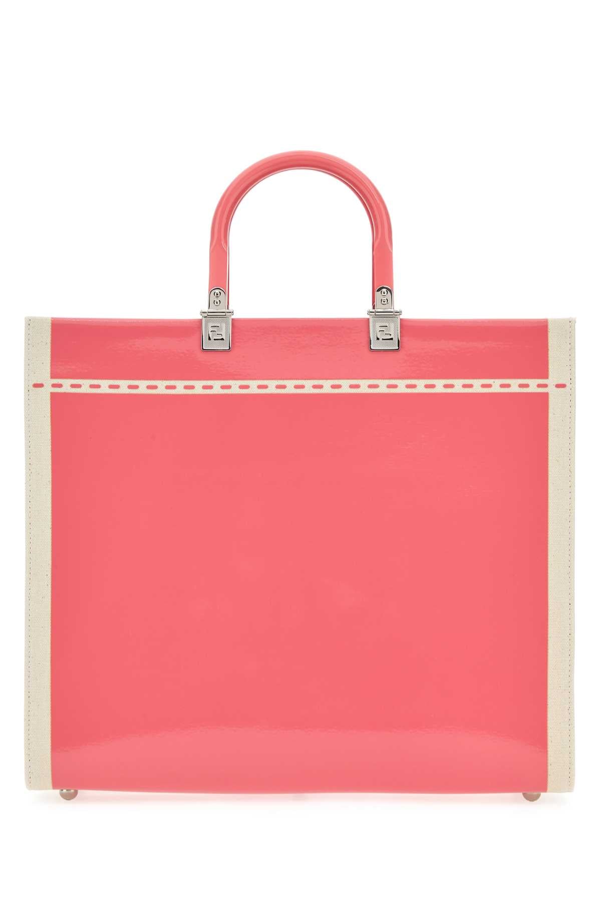Fendi Women Two-Tone Canvas Medium Sunshine Shopping Bag FENDI