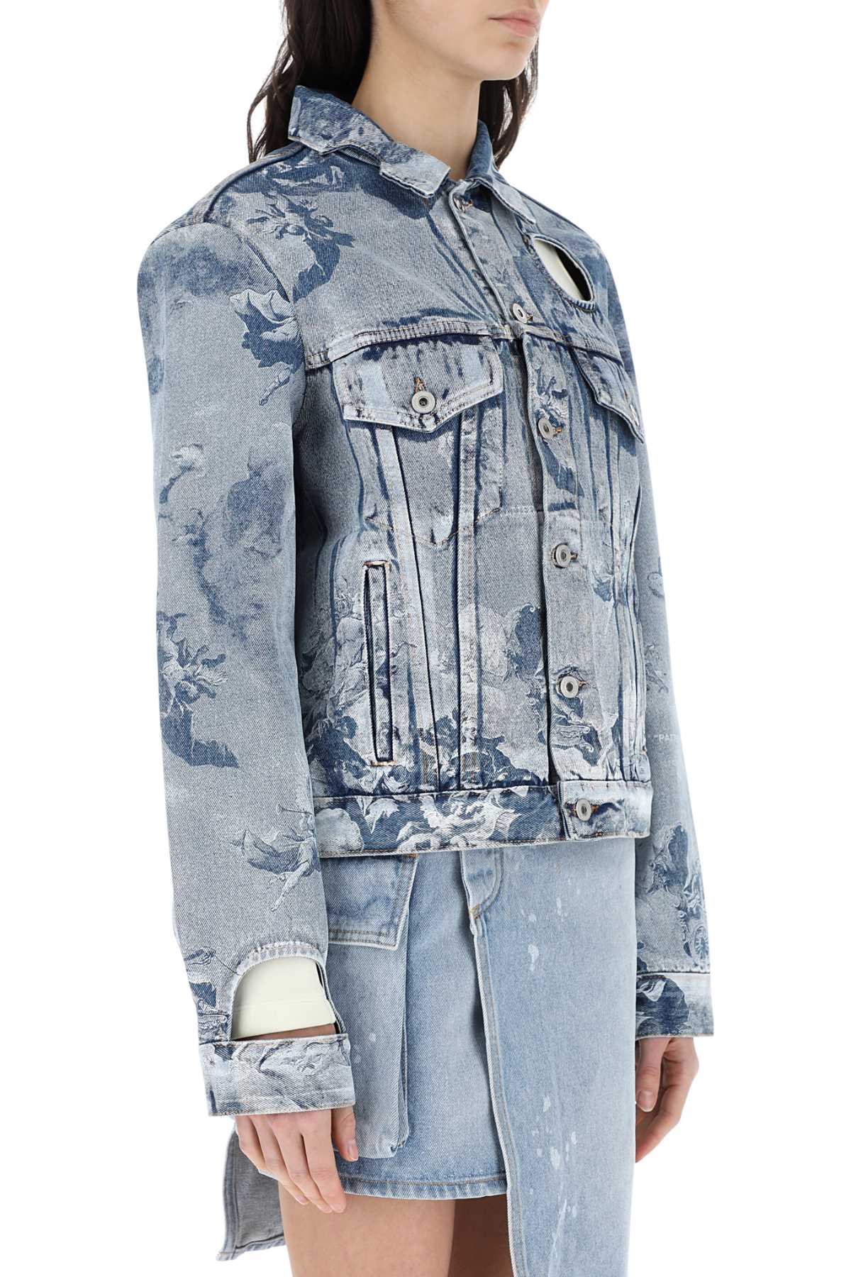 Off White Women Printed Denim Jacket OFF-WHITE