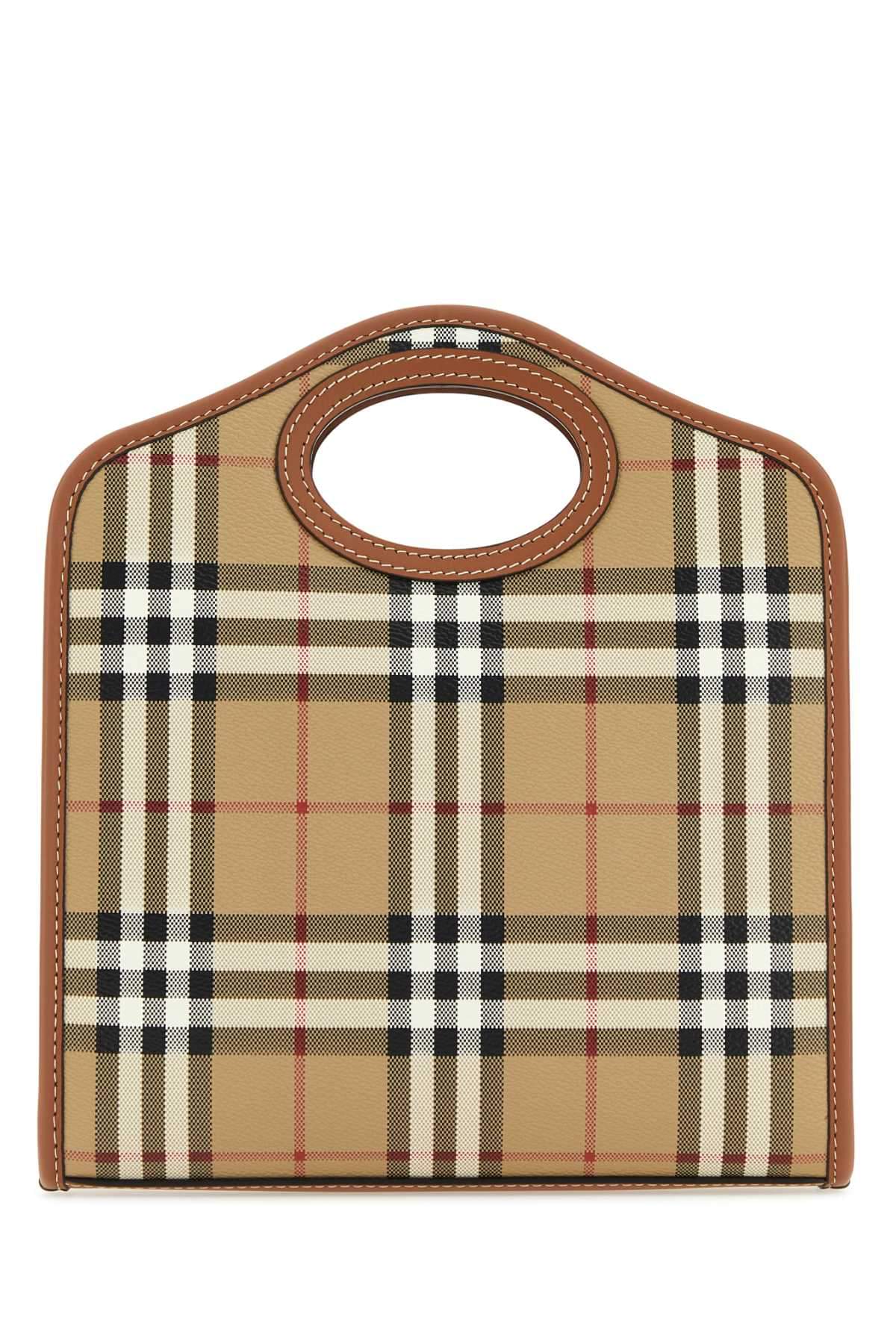 Burberry Women Printed Canvas And Leather Mini Pocket Handbag BURBERRY