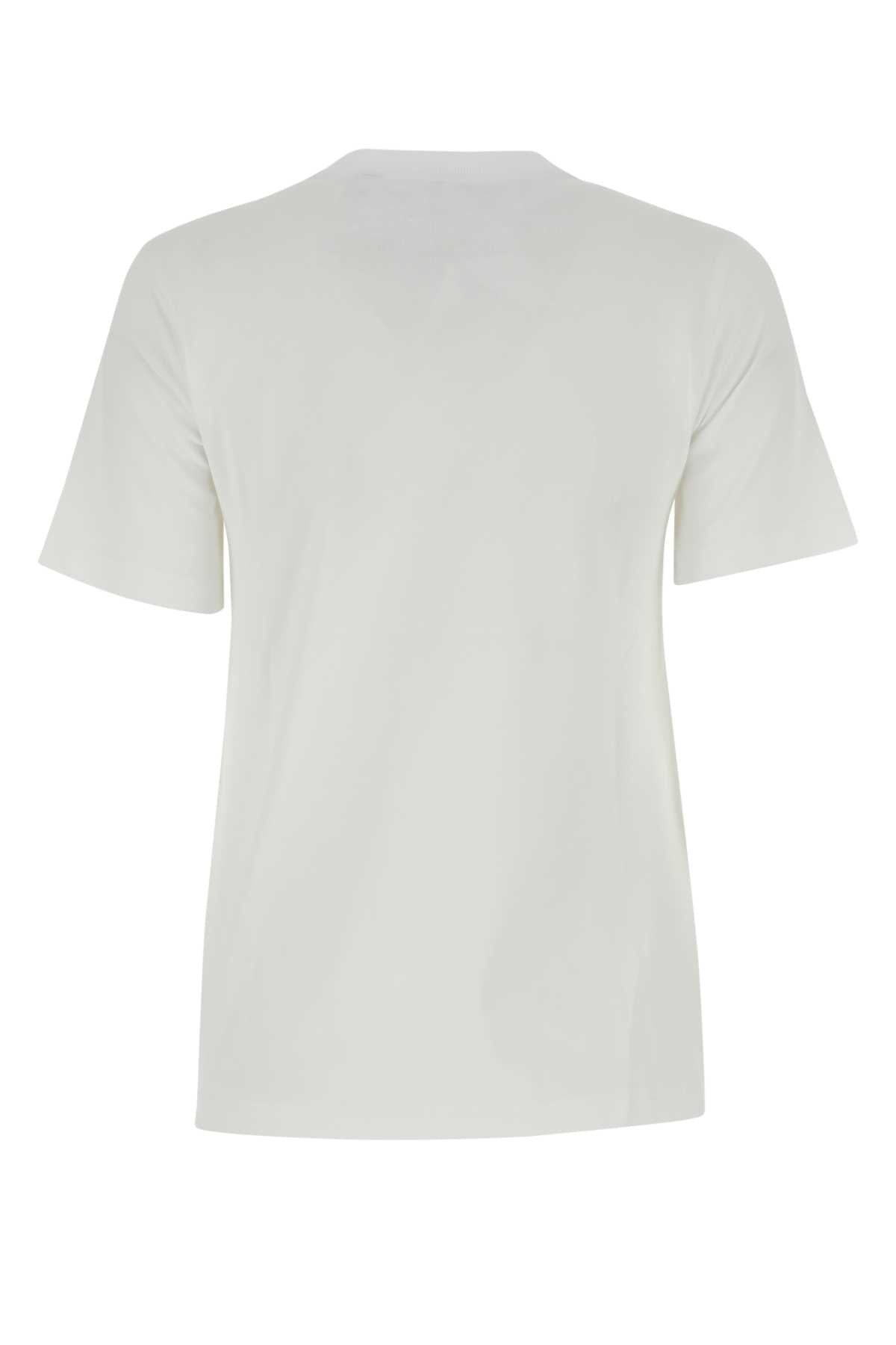 Burberry Women White Cotton T-Shirt BURBERRY