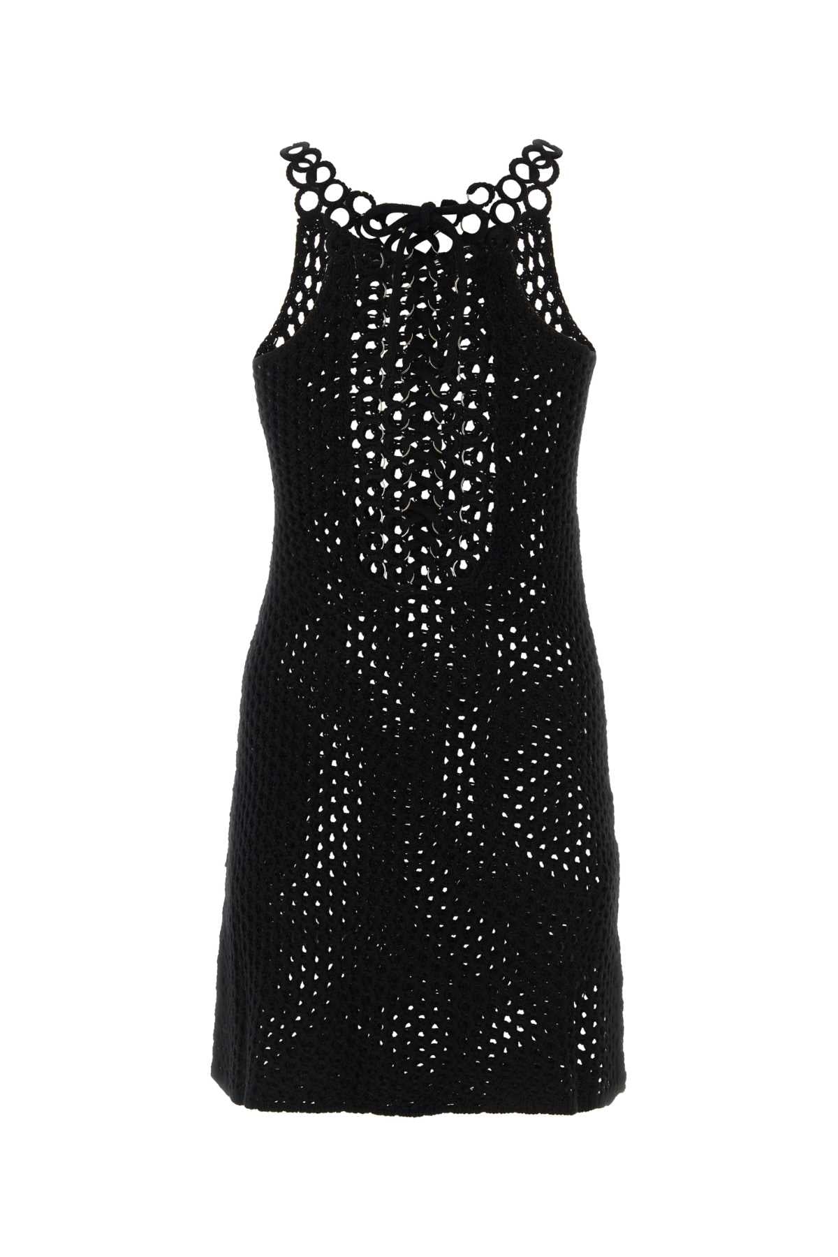 Chloe Women Black Crochet Mini Dress CHLOE