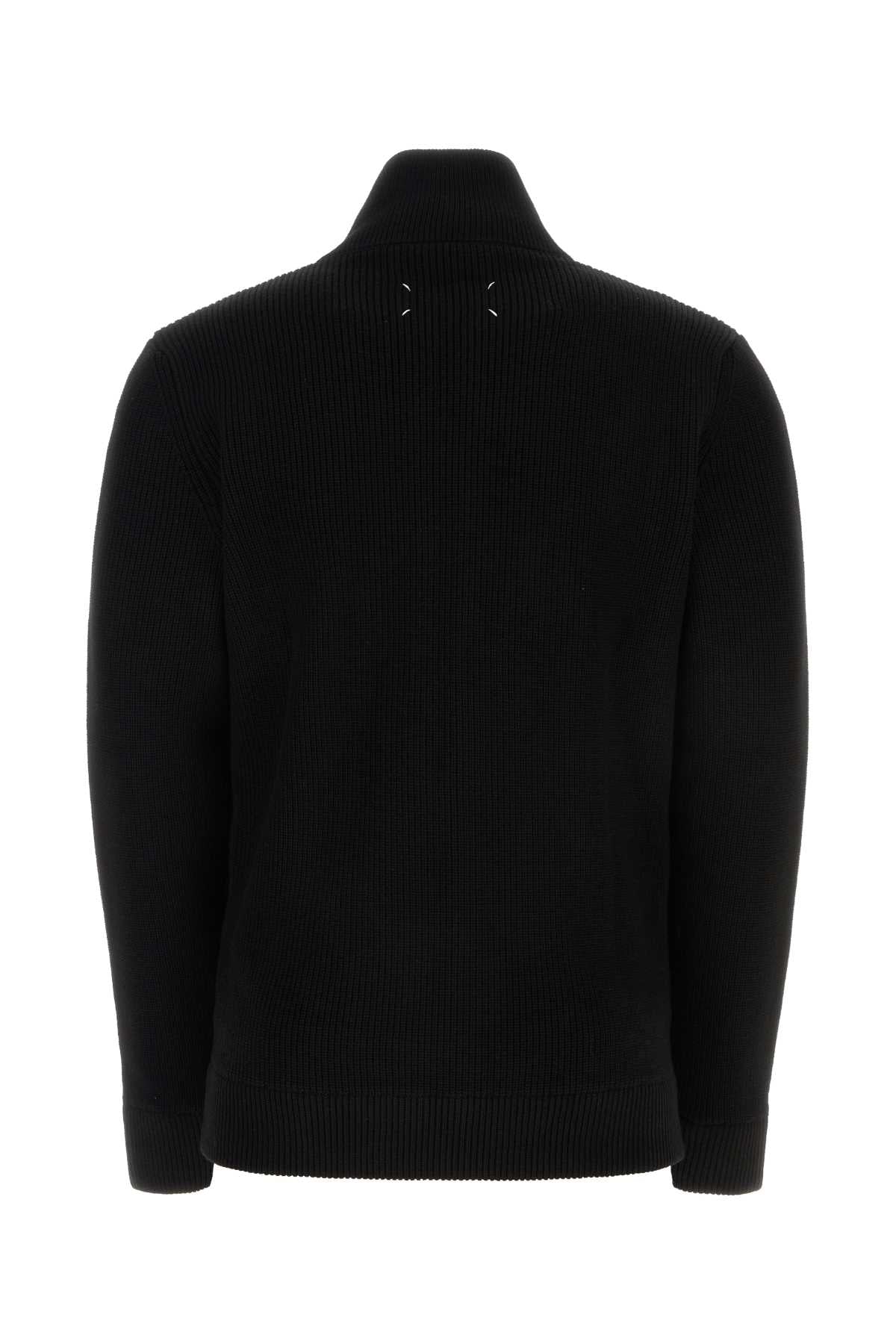 Maison Margiela Men Black Cotton Blend Cardigan MAISON MARGIELA