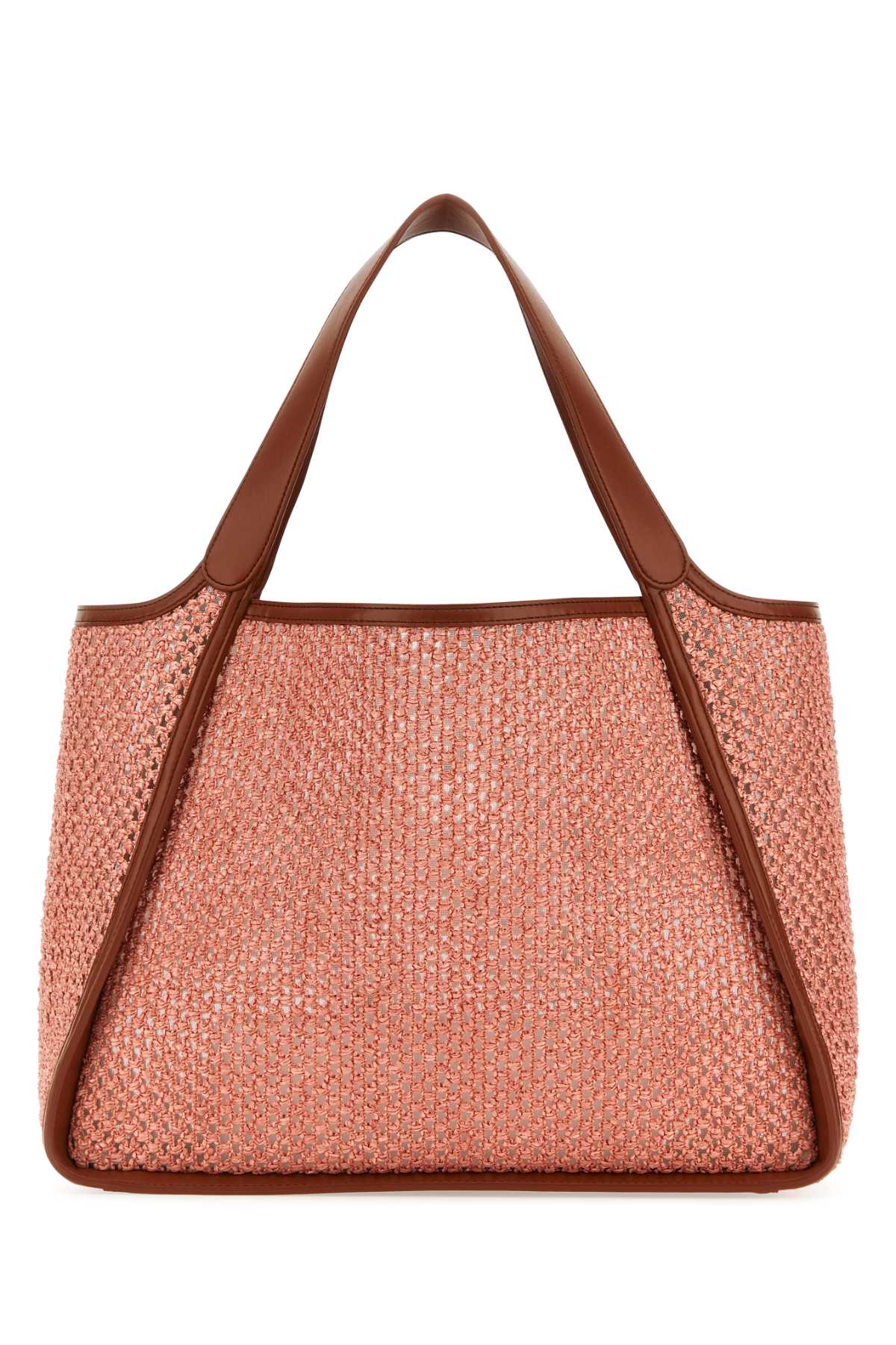 Stella Mccartney Women Pink Raffia Stella Logo Shopping Bag STELLA MCCARTNEY